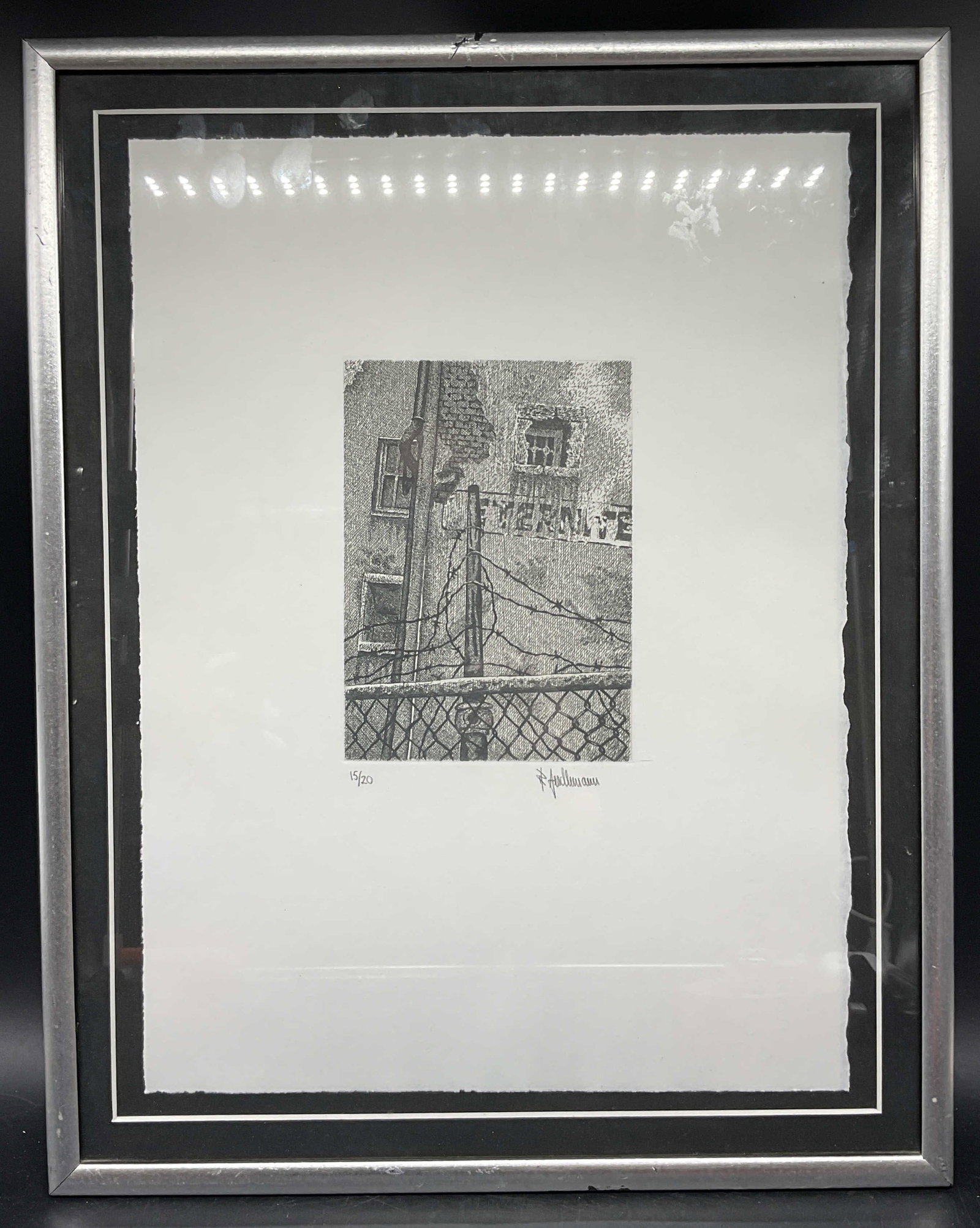Sgn Richard Aeschlimann Street Scene Etching (1 of 6)