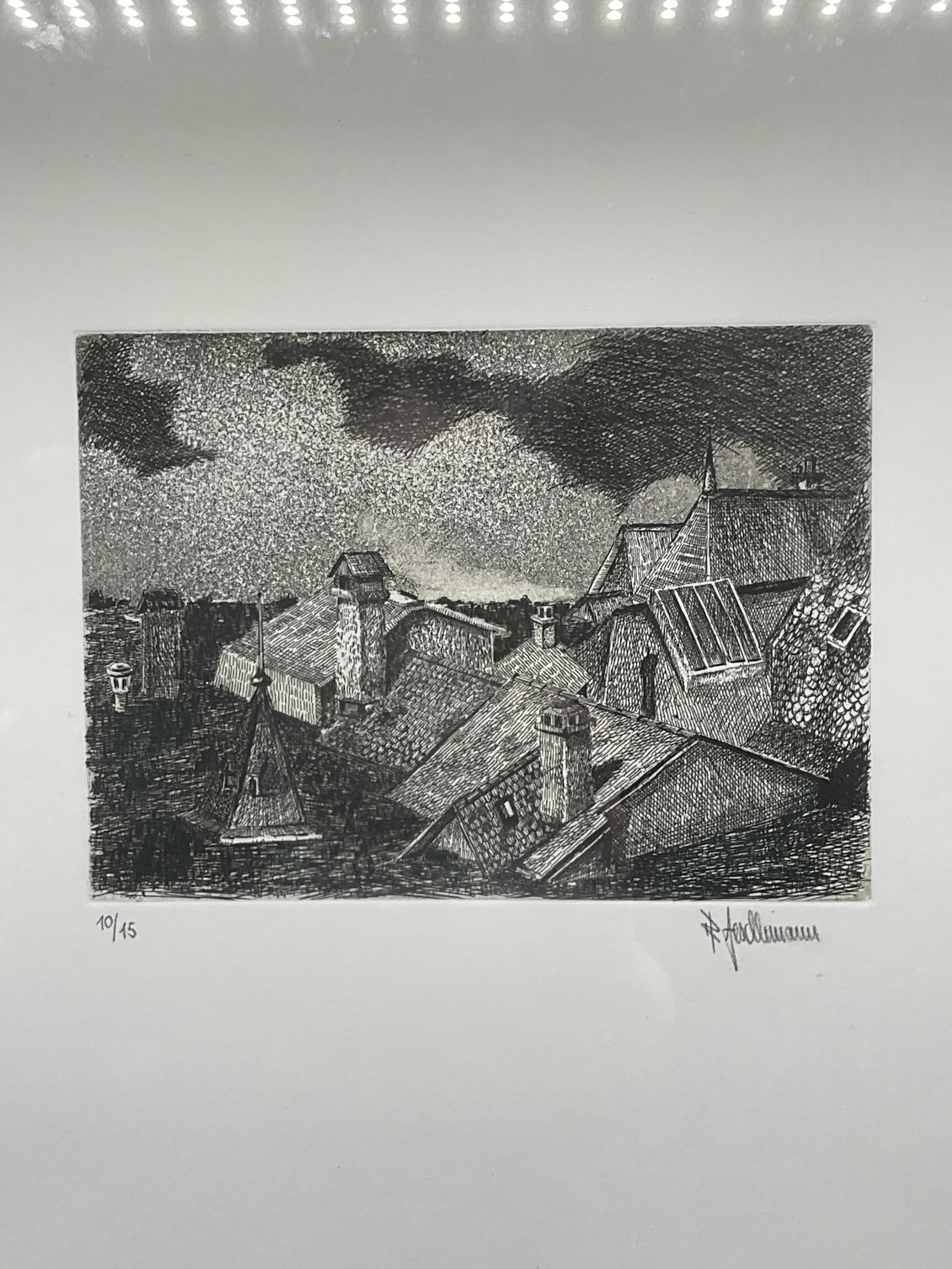 Sgn Richard Aeschlimann City Scene Etching (1 of 6)