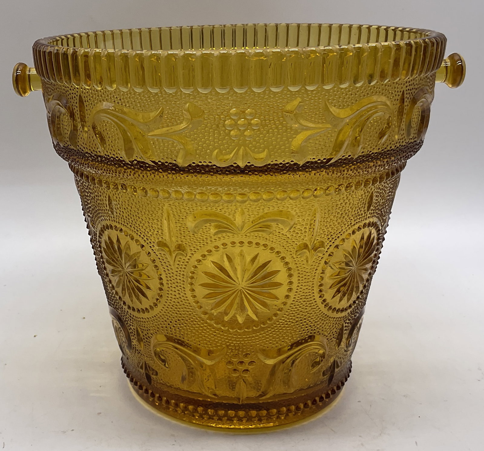 MCM American Concord 7.5in Amber Glass Ice Bucket (1 of 9)