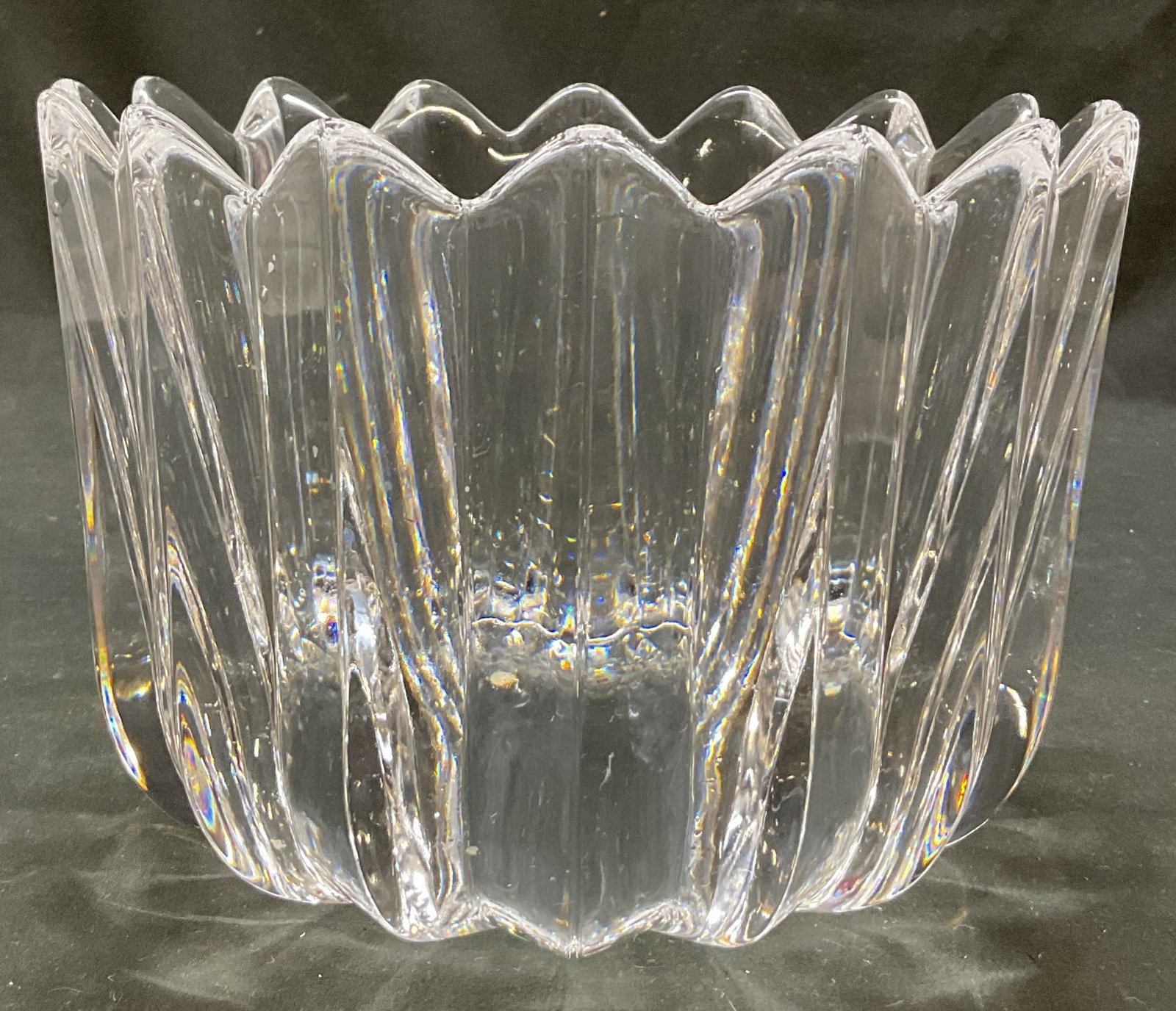 SGND Orrefors Sweden Crystal Fleur Bowl (1 of 7)