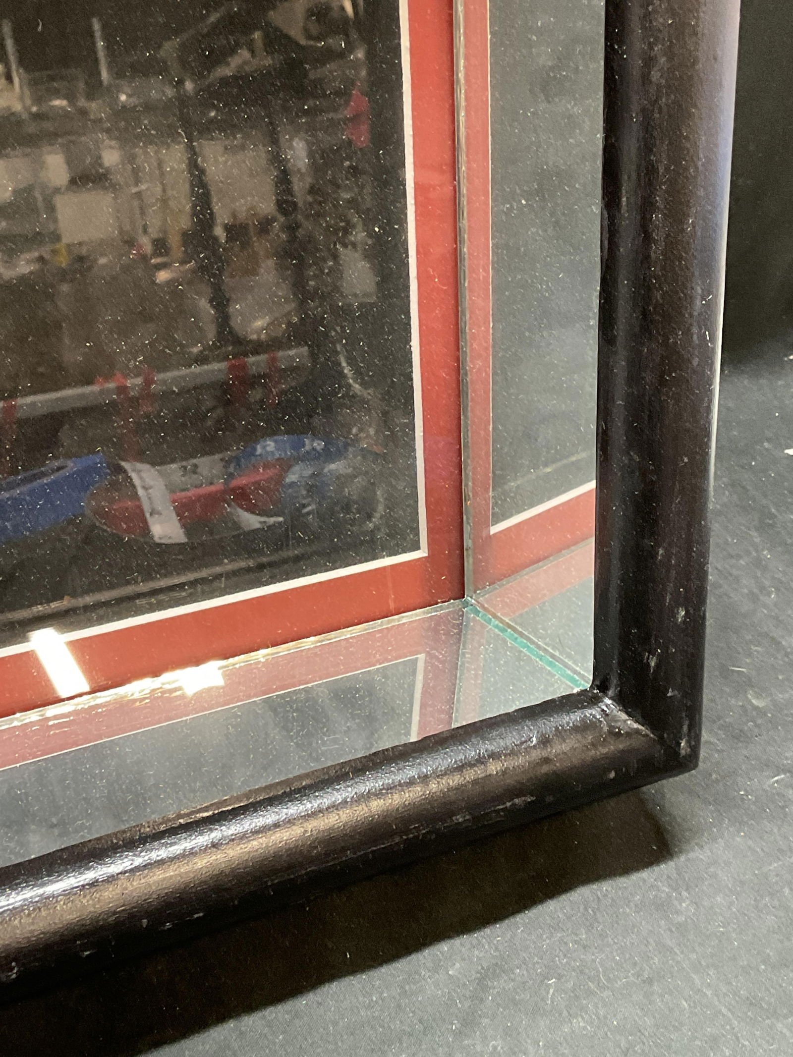 Pair Black Wood Mirrored Shadowbox Frames - 5