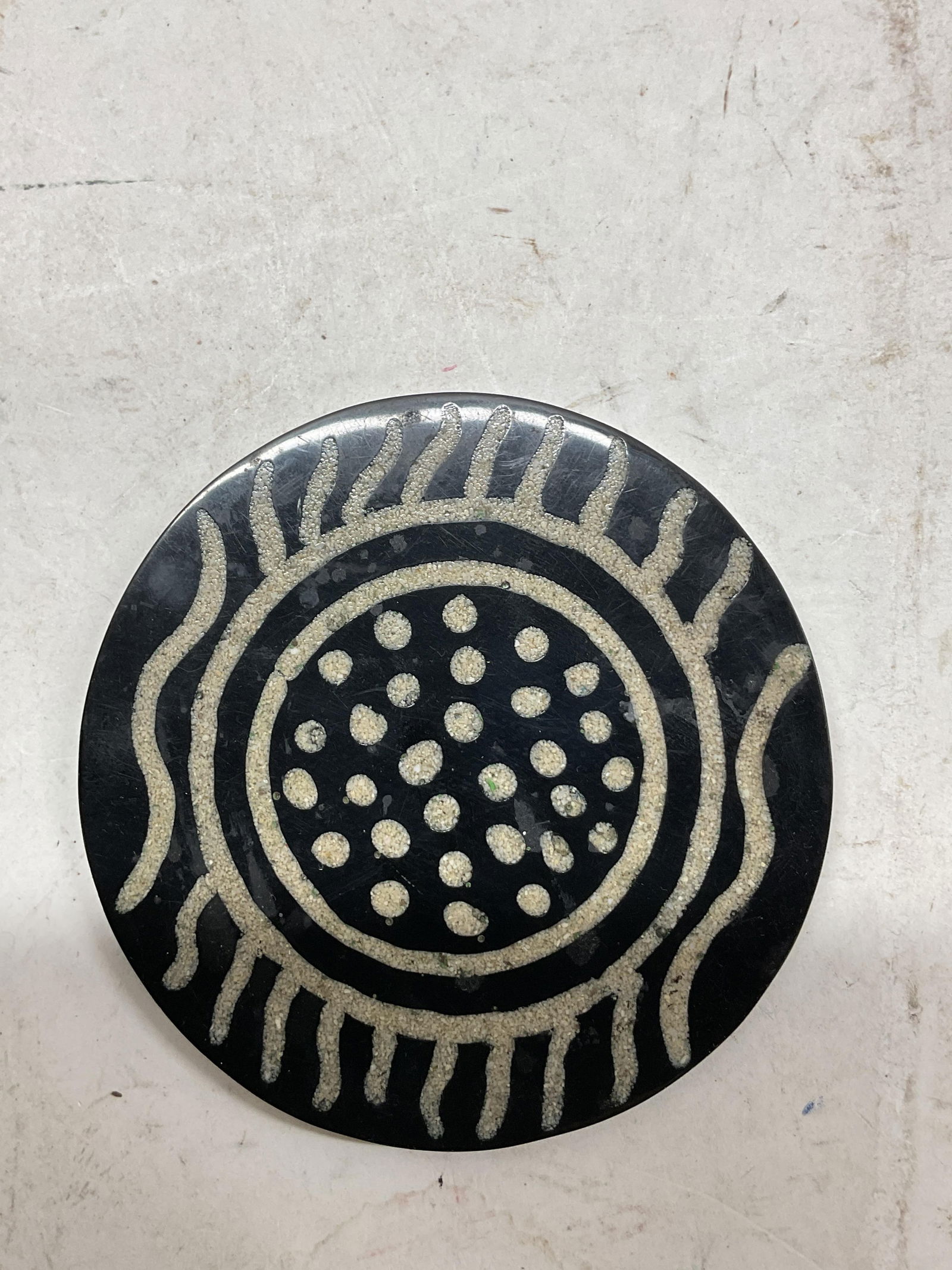 Set 4 Abstract Ceramic Coasters - 5