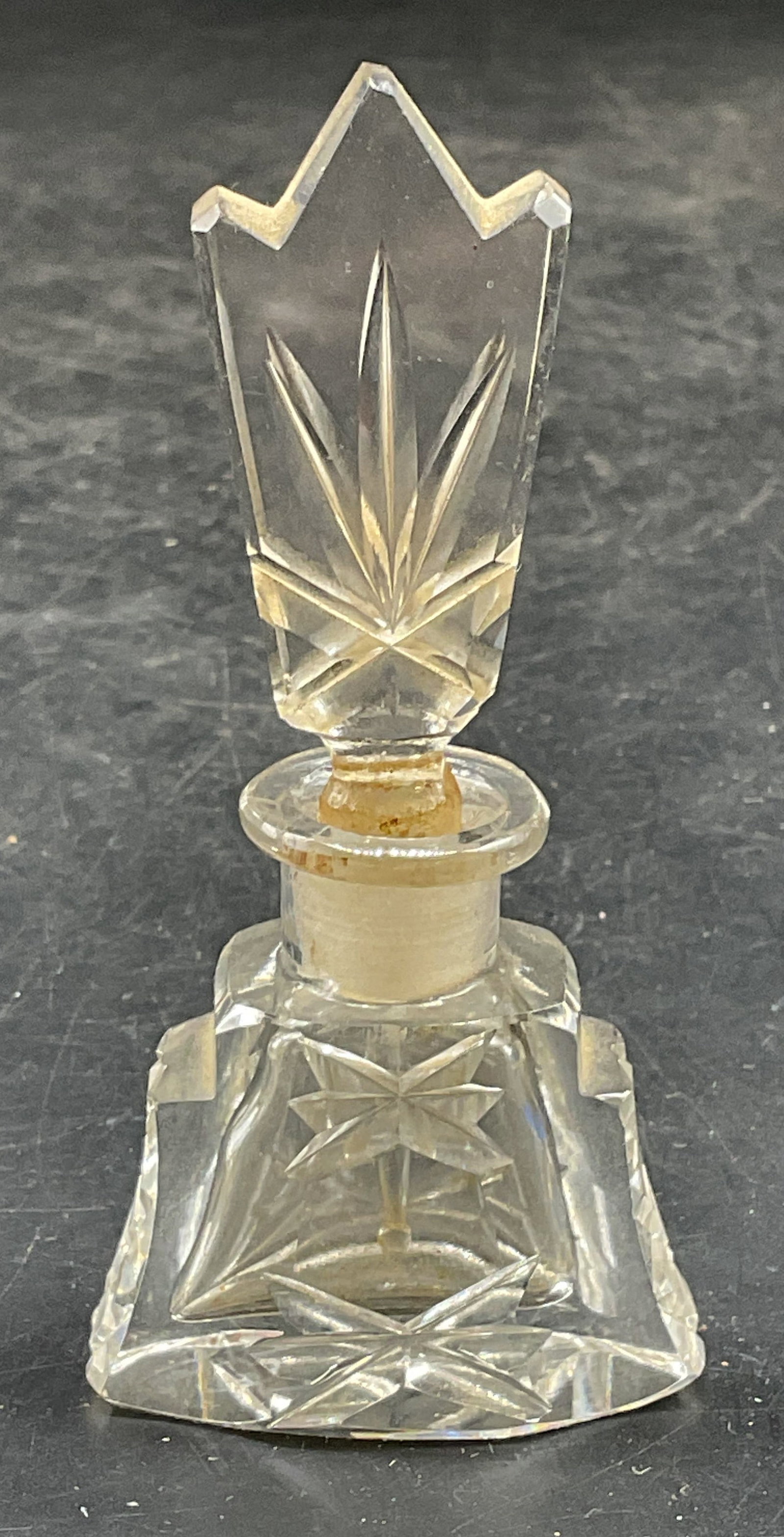 Vintage Crystal Perfume Bottle, Czechoslovakia (1 of 7)