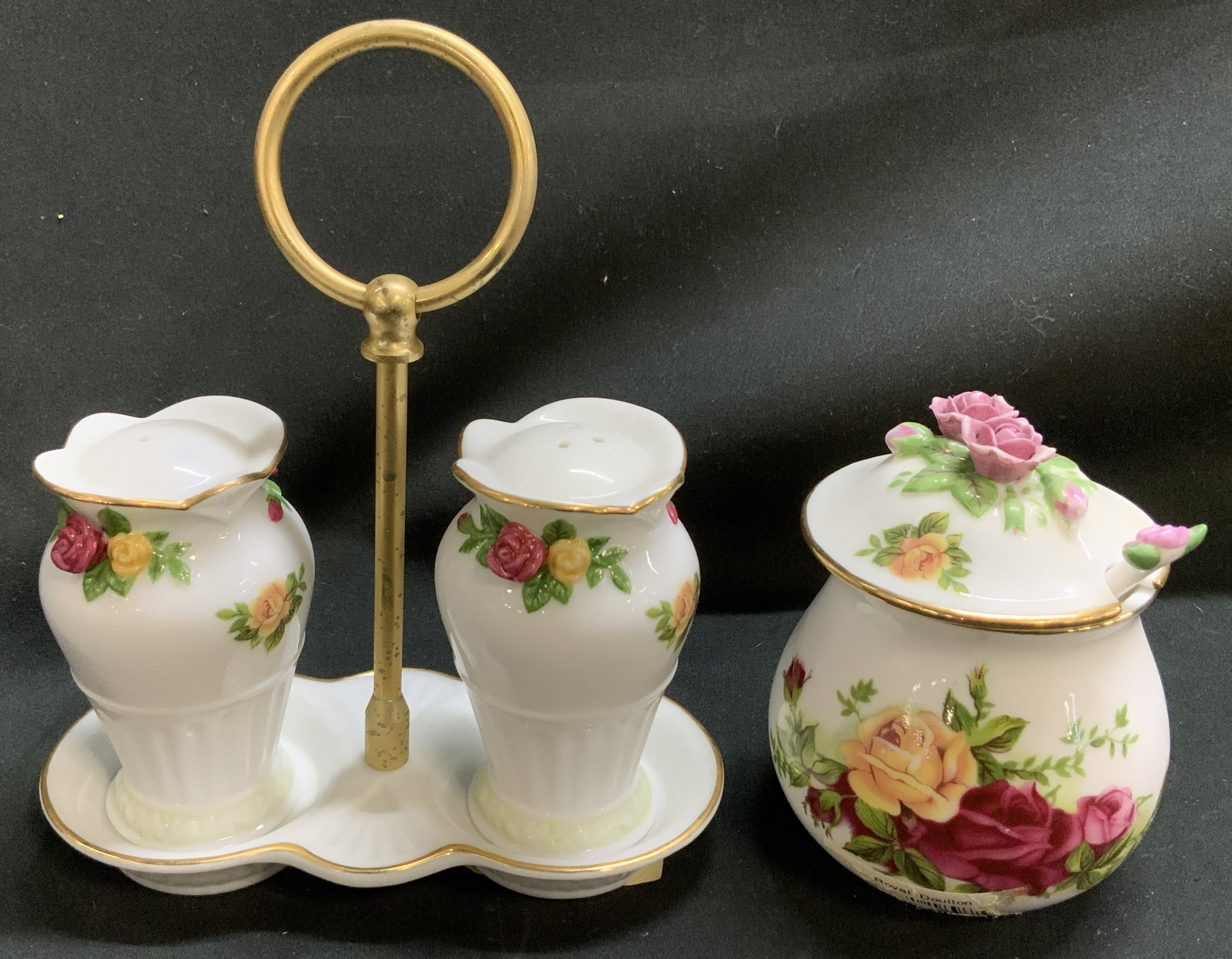 Lot 2 1962 Royal Albert Jam Jar & S/P Shakers (1 of 7)