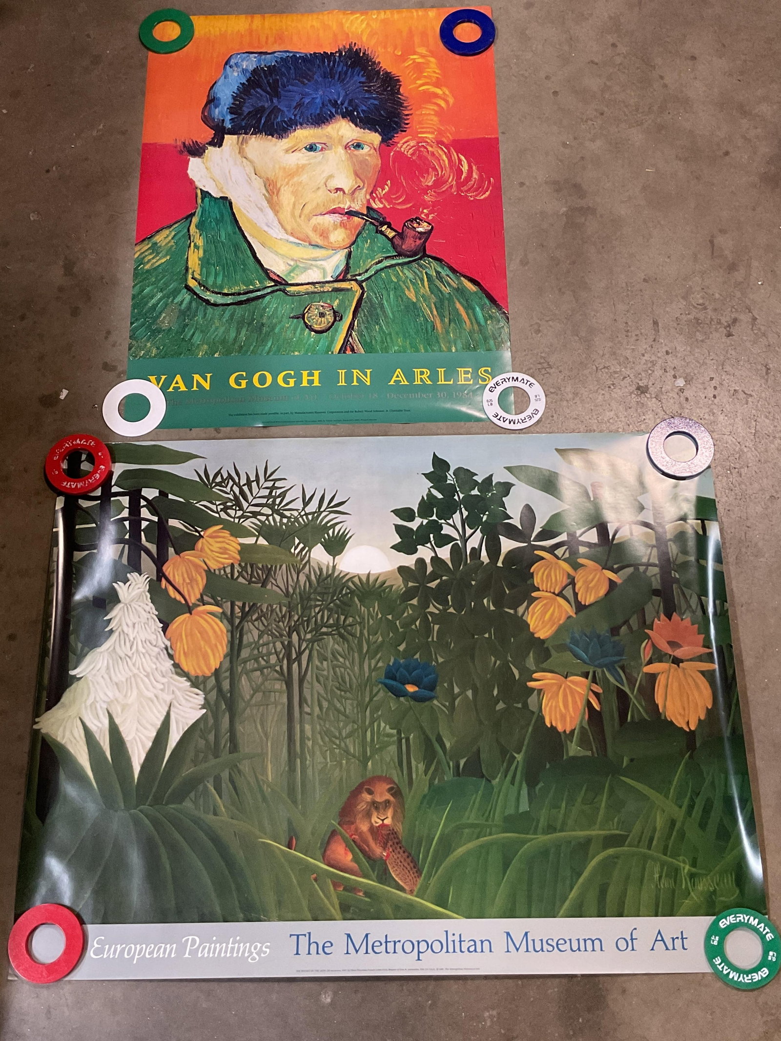2 1980s The Met Van Gogh & Rosseau Promo Posters (1 of 14)