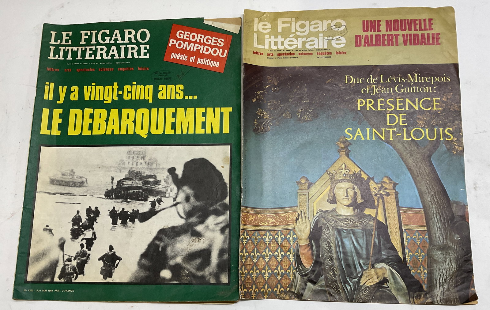 Lt 2 VTG Le Figaro Litteraire French Magazines (1 of 9)