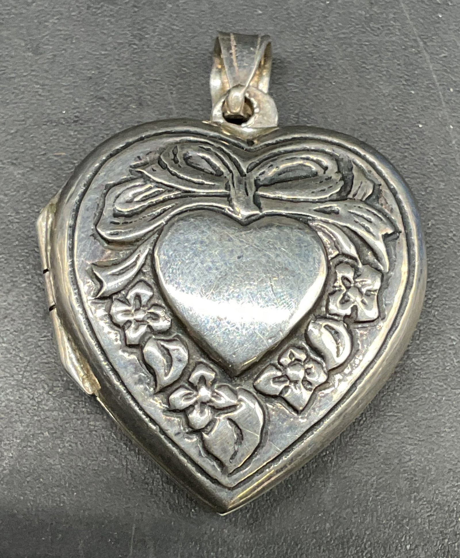 Sterling Silver Heart Locket Pendant (1 of 6)