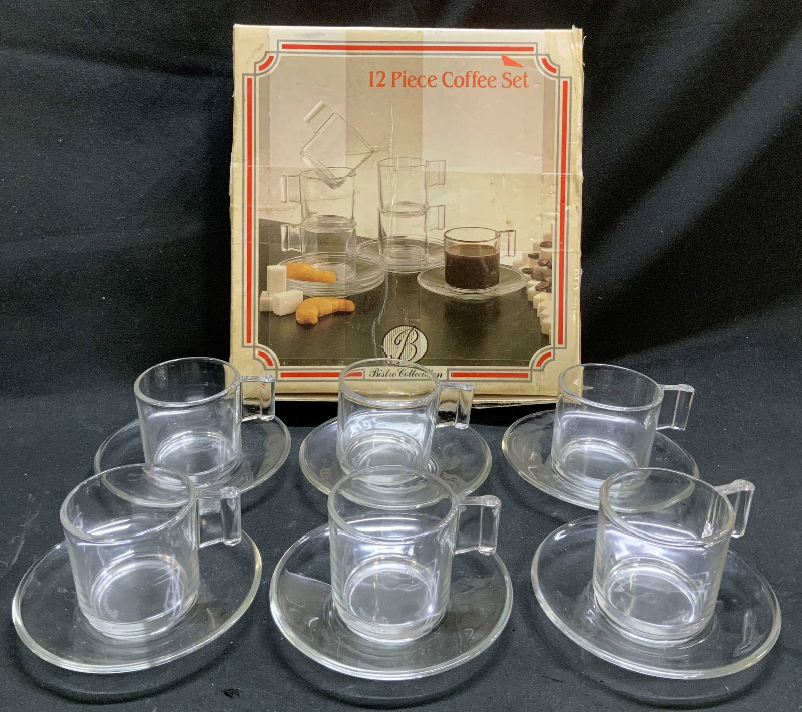 Vtg Bistro Collection 12 Pc Coffee Set W Bx ITALY (1 of 8)