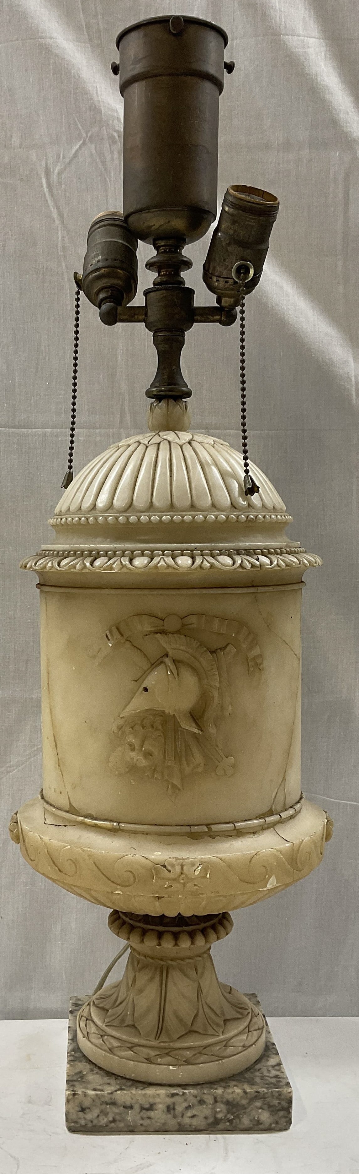 VTG Hand-Carved Alabaster Stone Lamp (1 of 10)