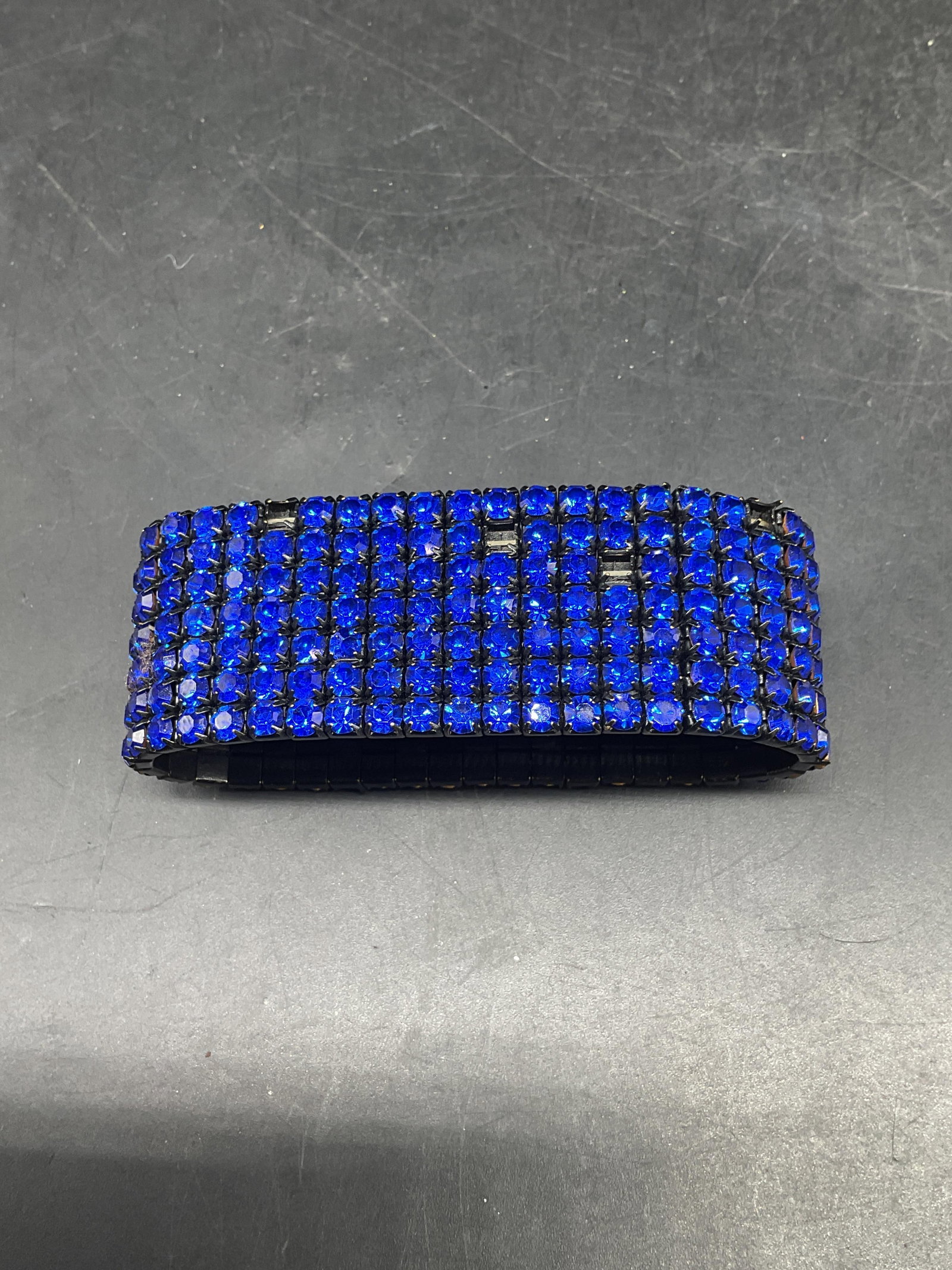 Mac Mode Blue Crystal Mesh Bracelet - 2