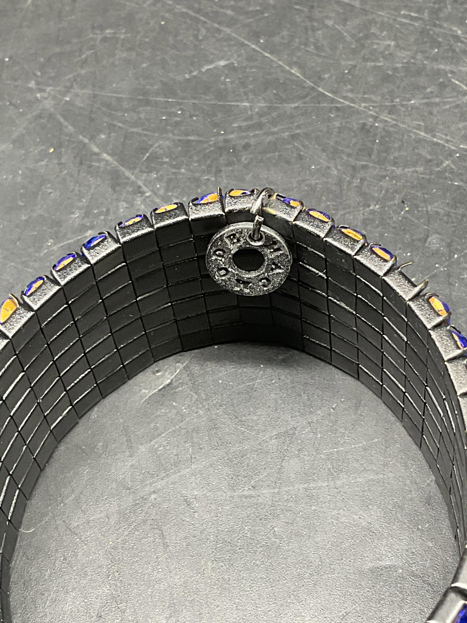 Mac Mode Blue Crystal Mesh Bracelet - 4