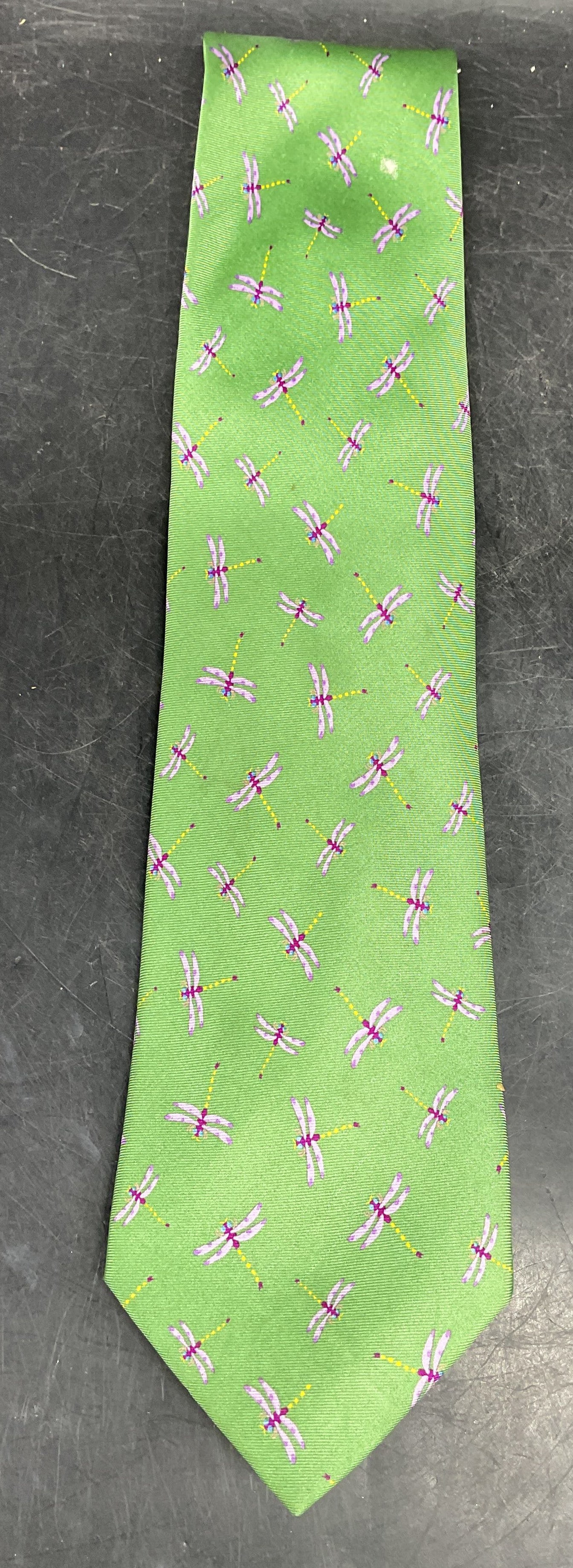 Alynn Green Silk Dragonfly Tie (1 of 6)