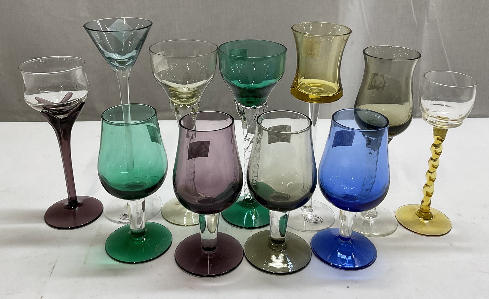 Lt 11 VTG Assorted Colorful Stemware (1 of 7)