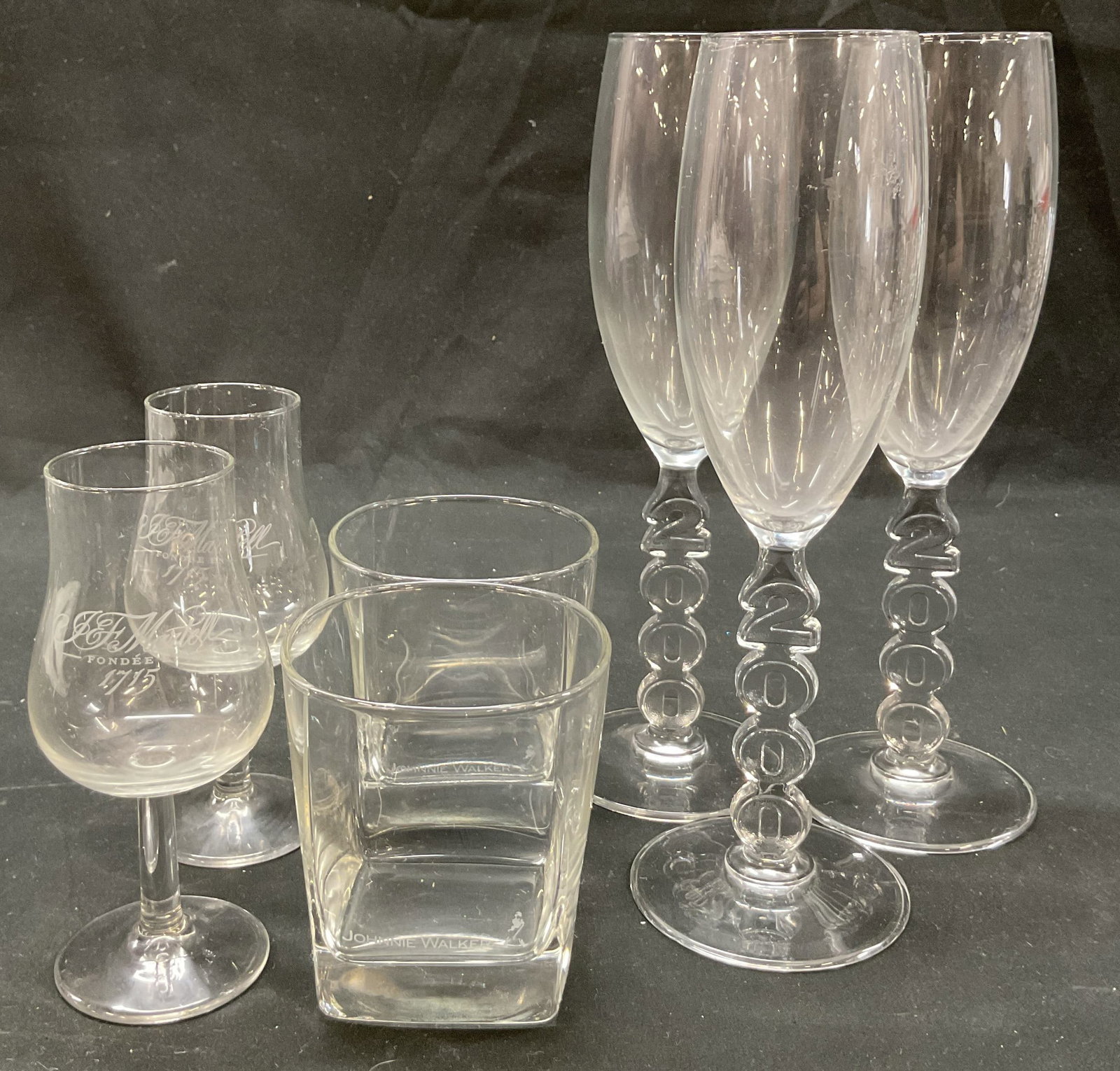Lot 7 J&F Martell+ Crystal & Glass Stemware (1 of 14)