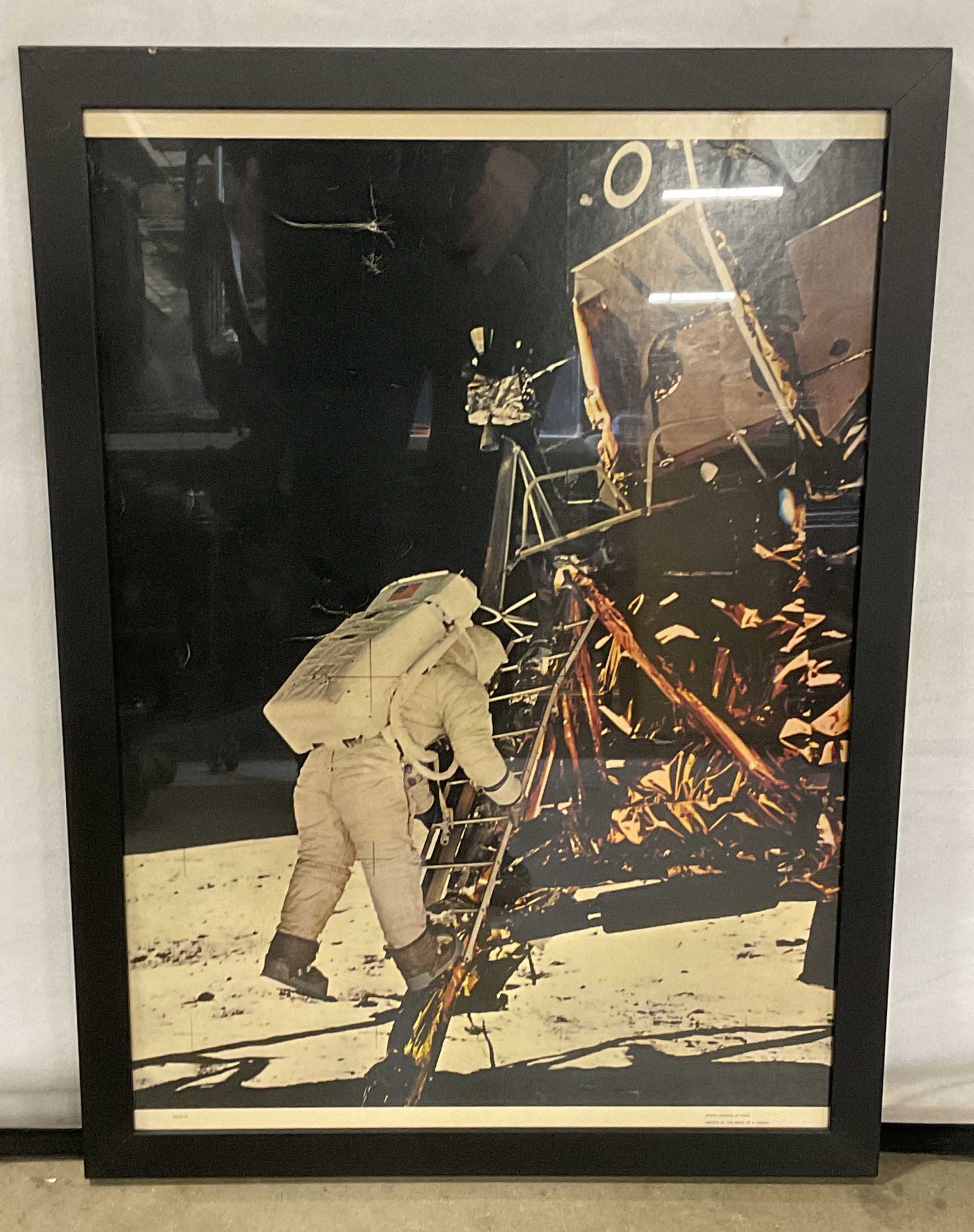 Framed NASA Apollo 11 Buzz Aldrin Lithograph 25in (1 of 6)