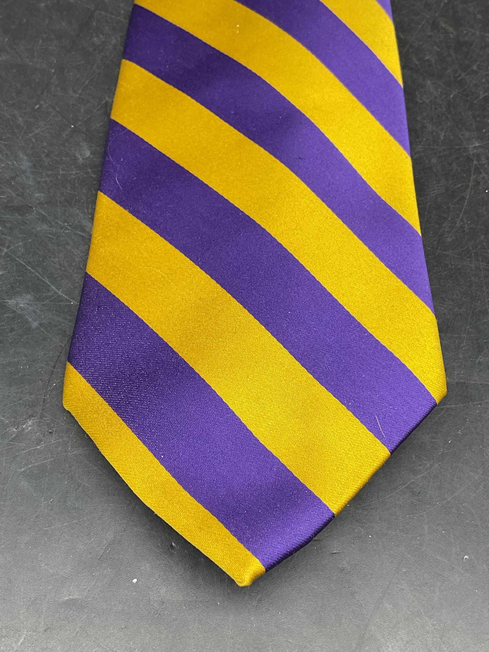 Romario Manzini Yellow Purple Stripe Tie (1 of 6)