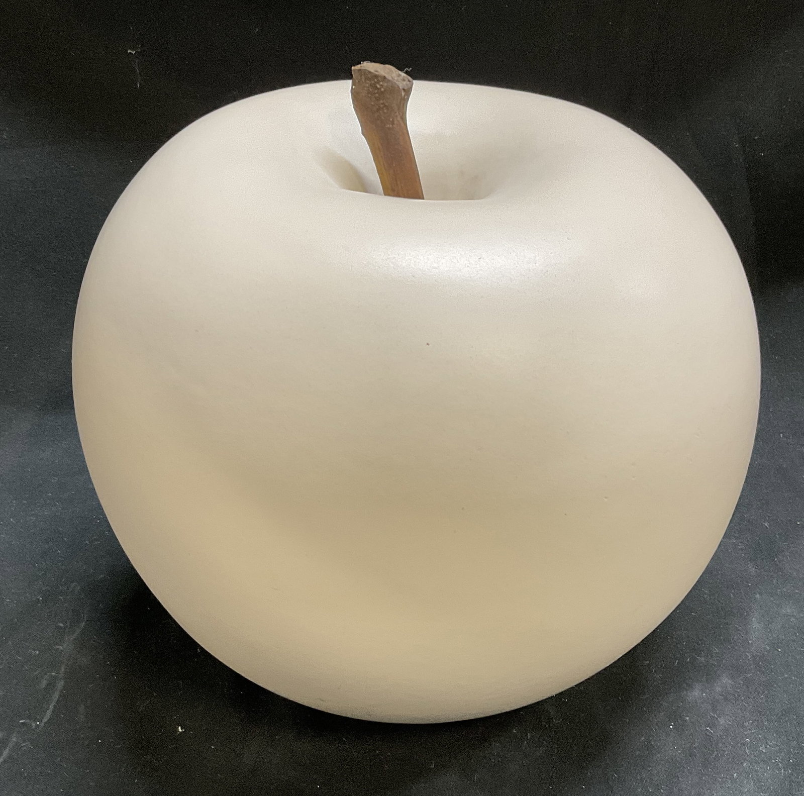 SIGNED 7inch Matte White Ceramic Apple (1 of 10)