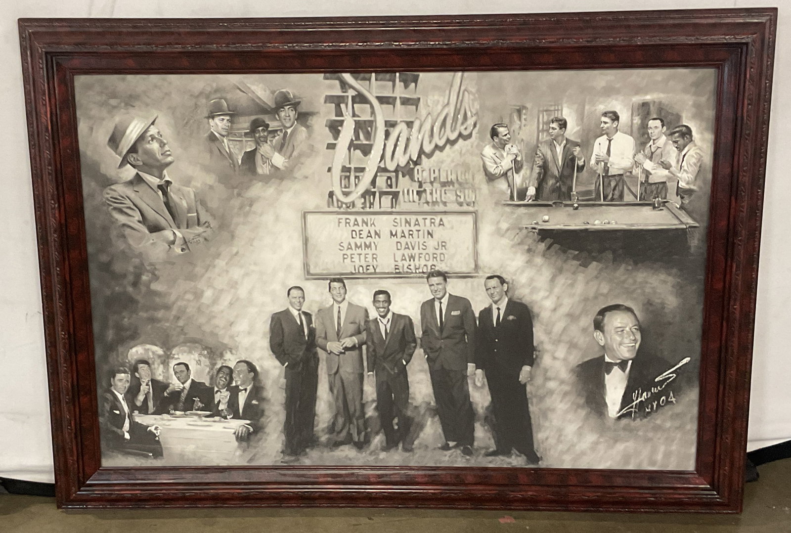 Framed The Rat Pack Sinatra Canvas Print 29in (1 of 6)