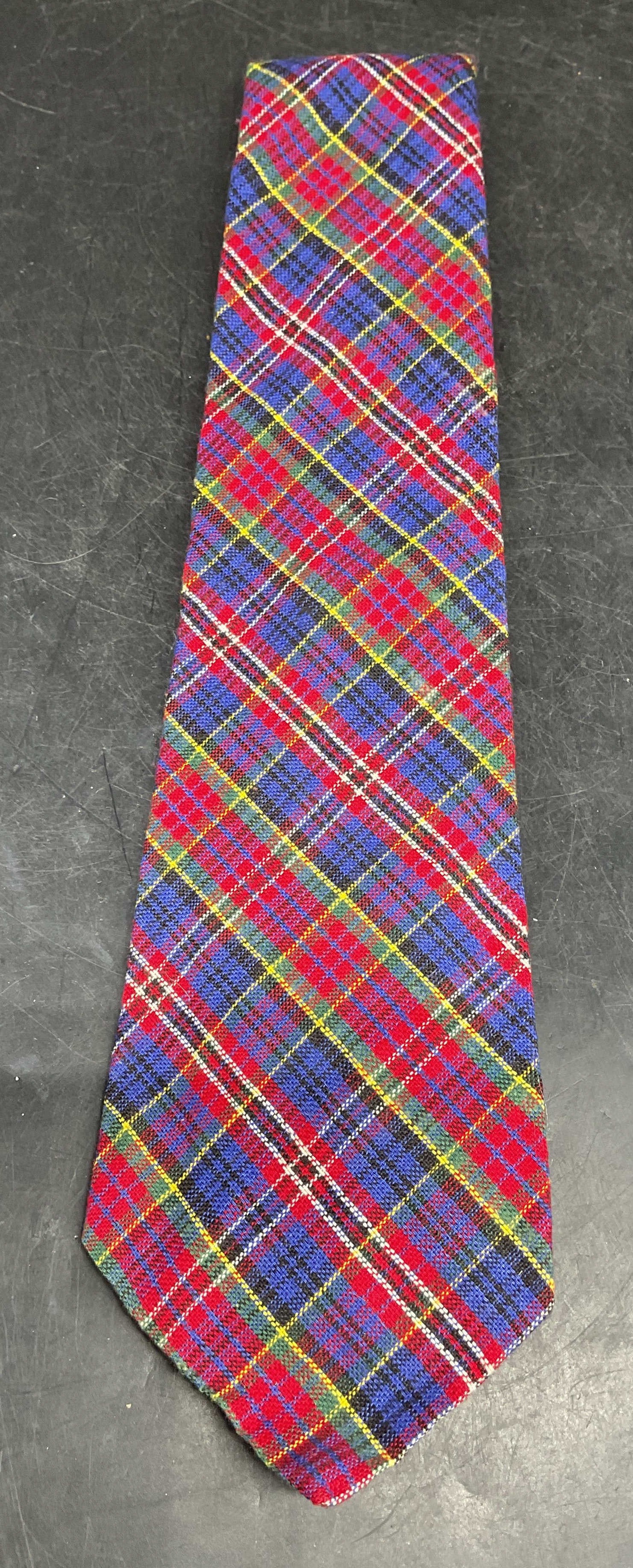 Vintage Berkley Red & Blue Plaid Tie (1 of 6)