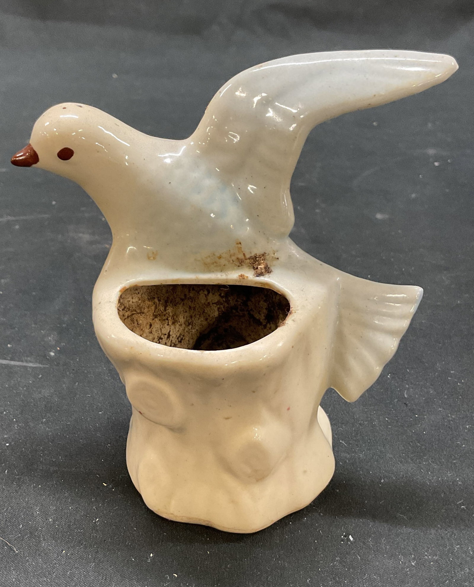 Vintage White Ceramic Dove Planter (1 of 8)