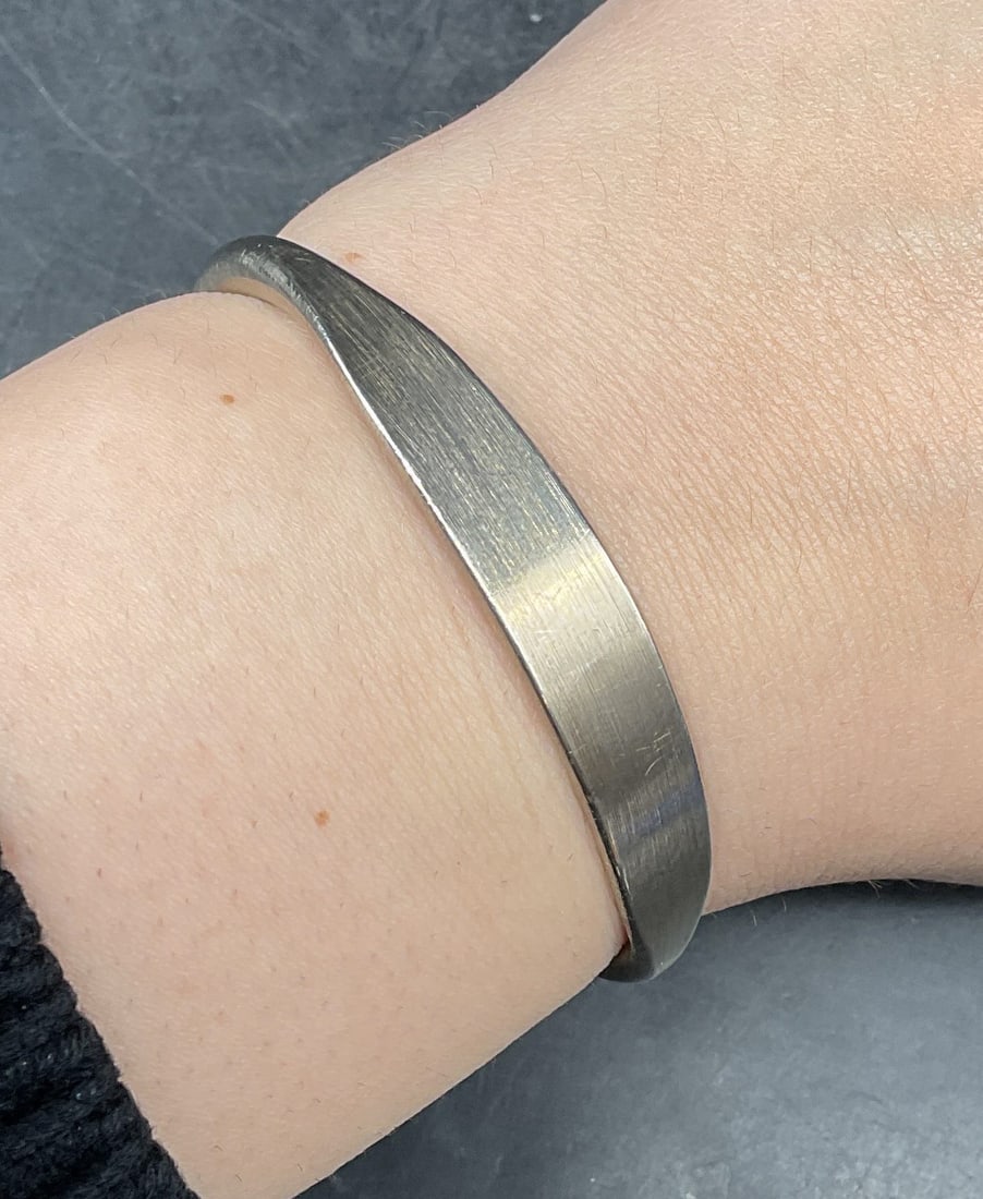 Vintage Signed JC 800 Silver Cuff Bracelet (1 of 6)