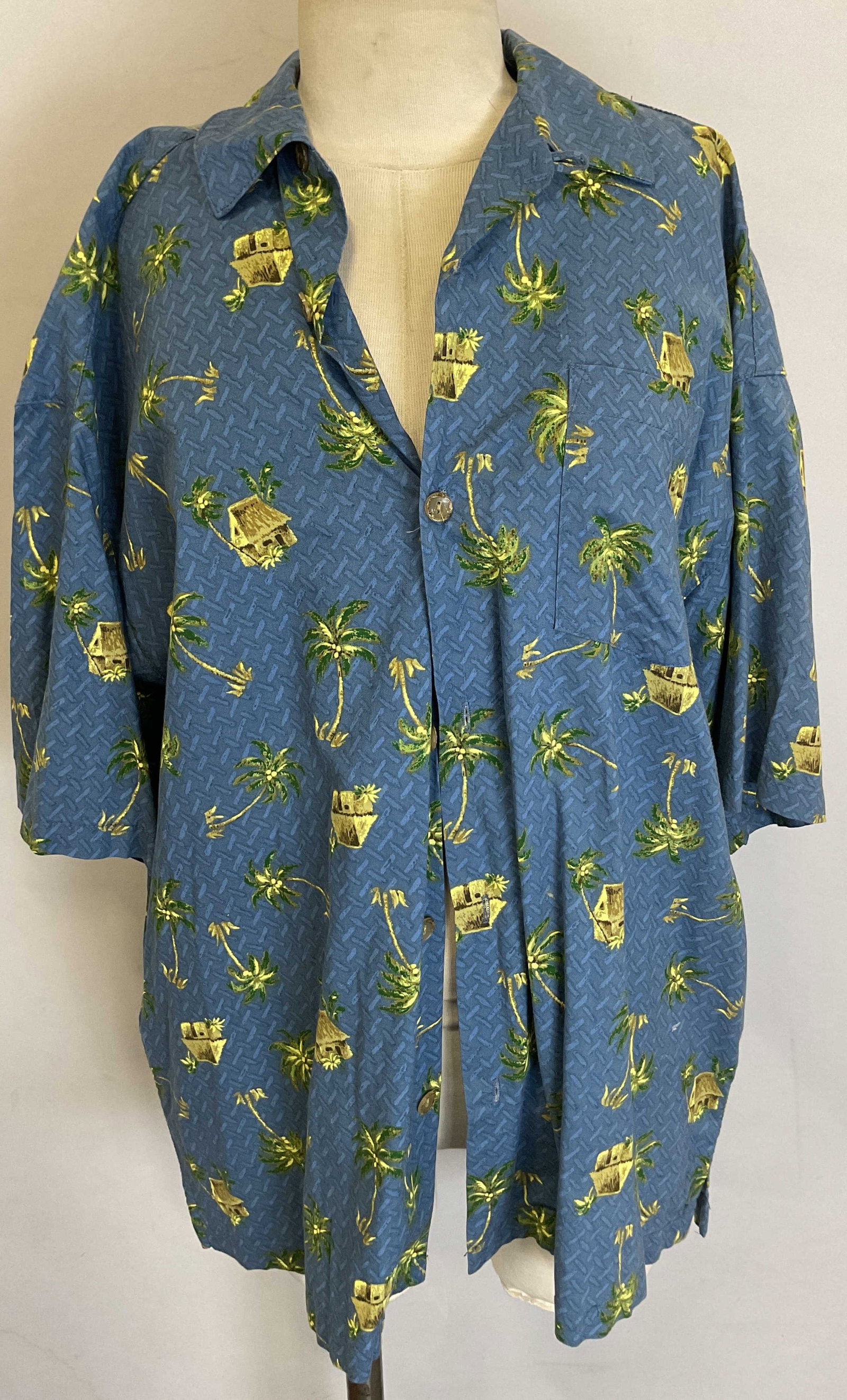 Quiksilver Blue Palm Tree Button Up USA (1 of 9)