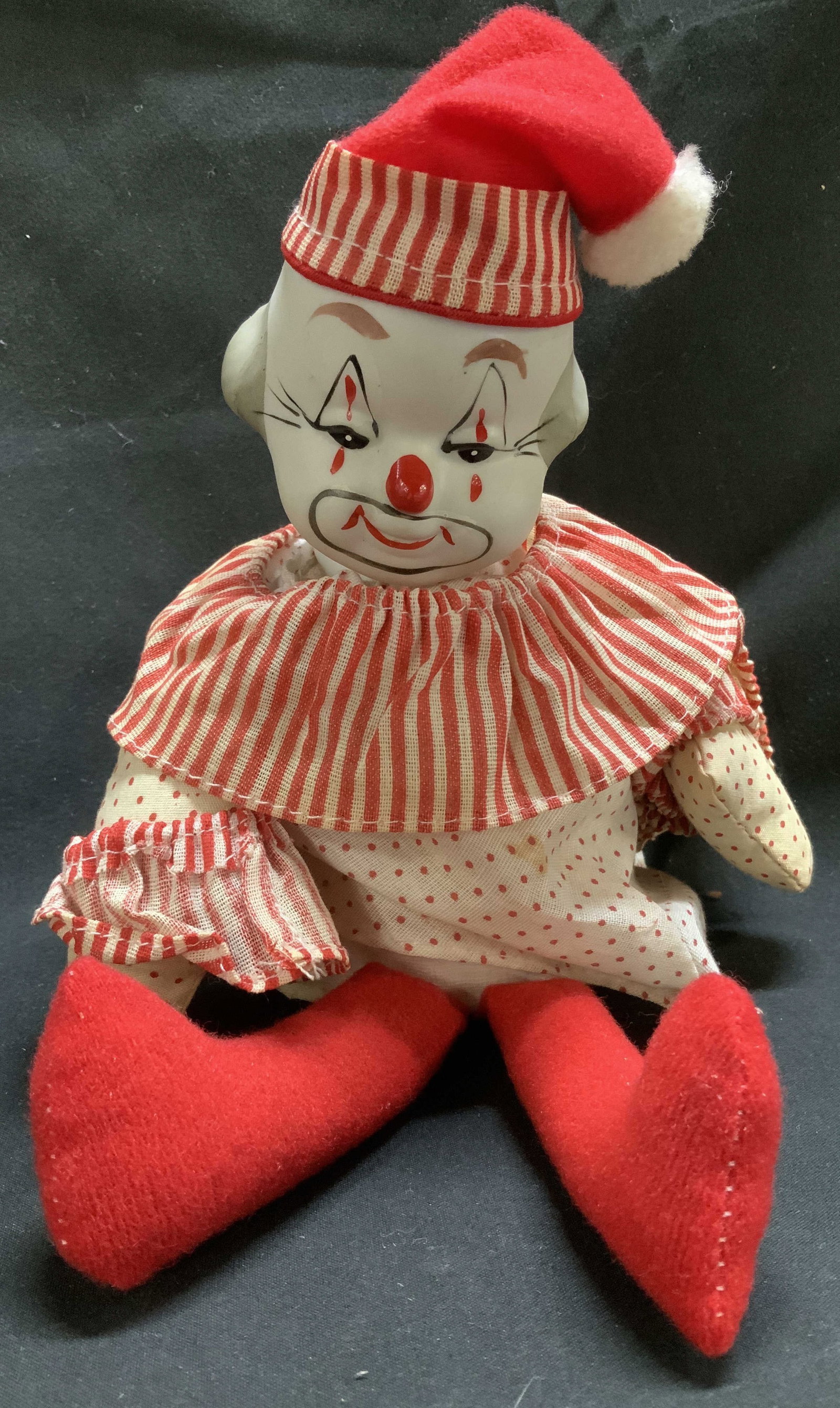 Vtg Porcelain Musical Clown Doll (1 of 6)