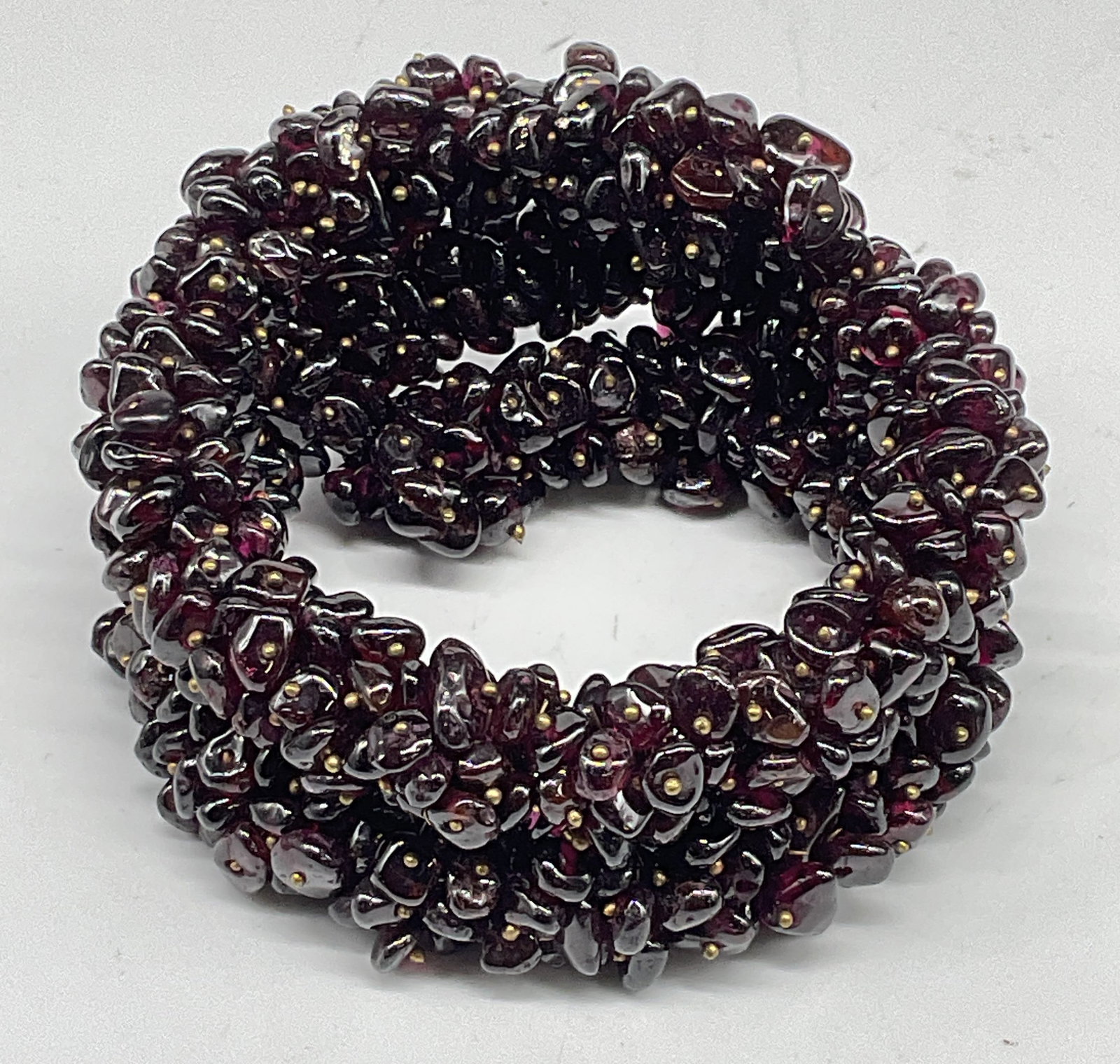 Vintage Purple Semiprecious Wrap Bracelet (1 of 6)