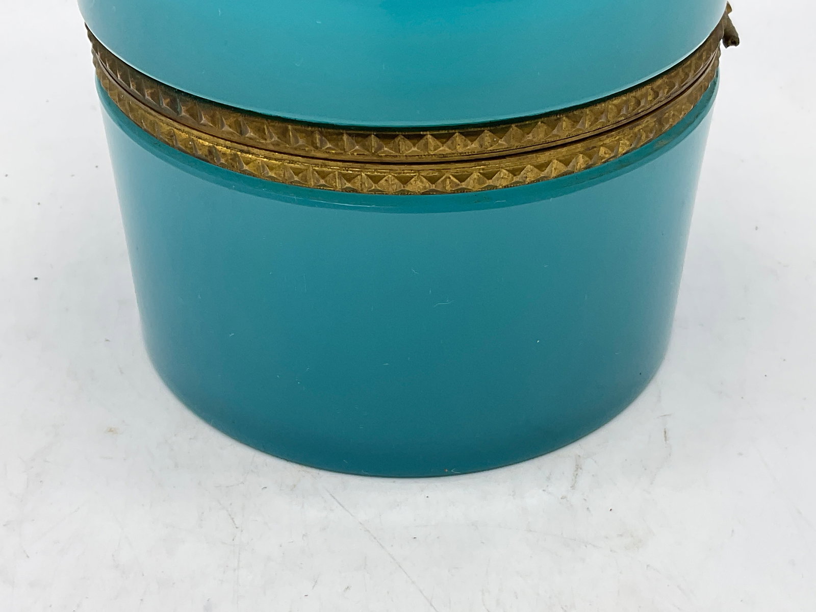 ATQ French Blue Opaline Glass Box - 2