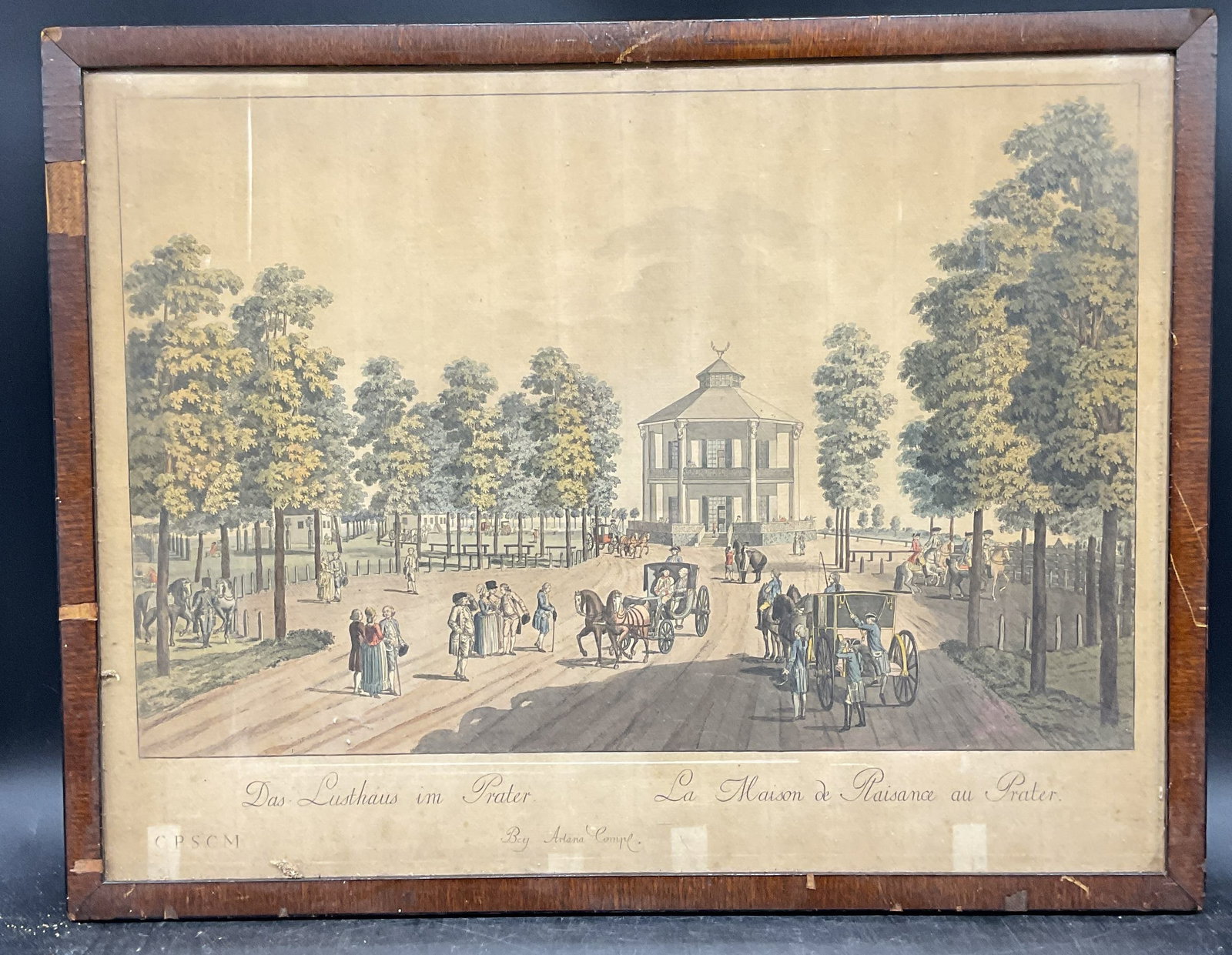 Antq Summer House Prater Vienna Etching (1 of 6)