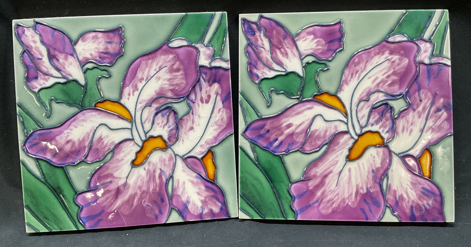 Pair En Vogue Ceramic Floral Wall Tiles (1 of 8)