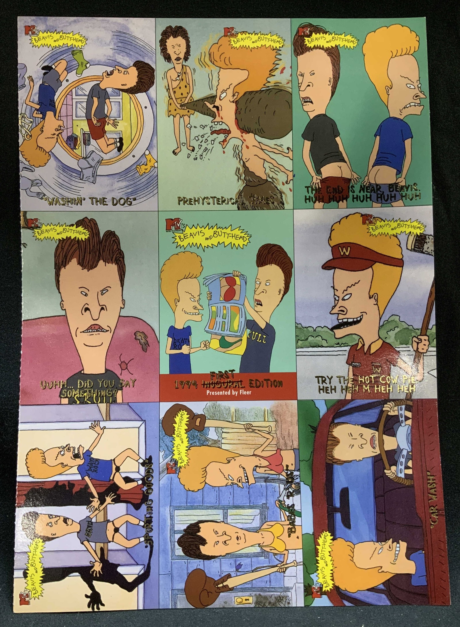 1994 Fleer Beavis & Butthead Uncut Promo Sheet (1 of 6)