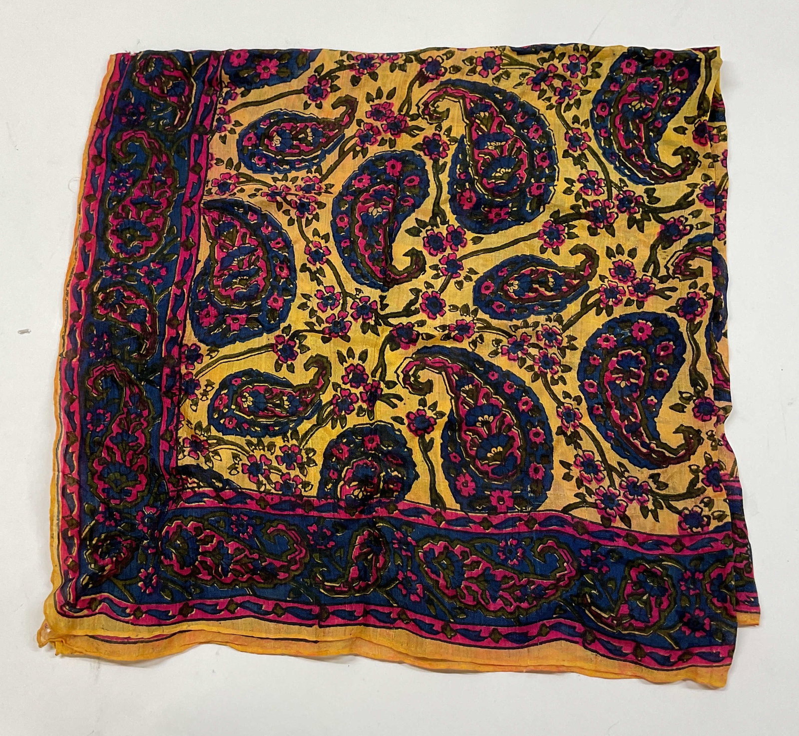 Vintage Silk Paisley Scarf (1 of 7)
