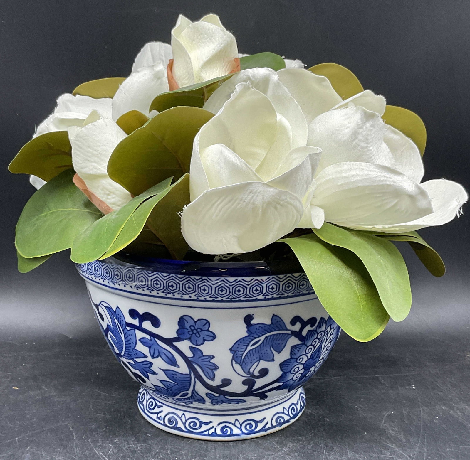 Chinese Style Blue & White Ceramic Planter (1 of 6)