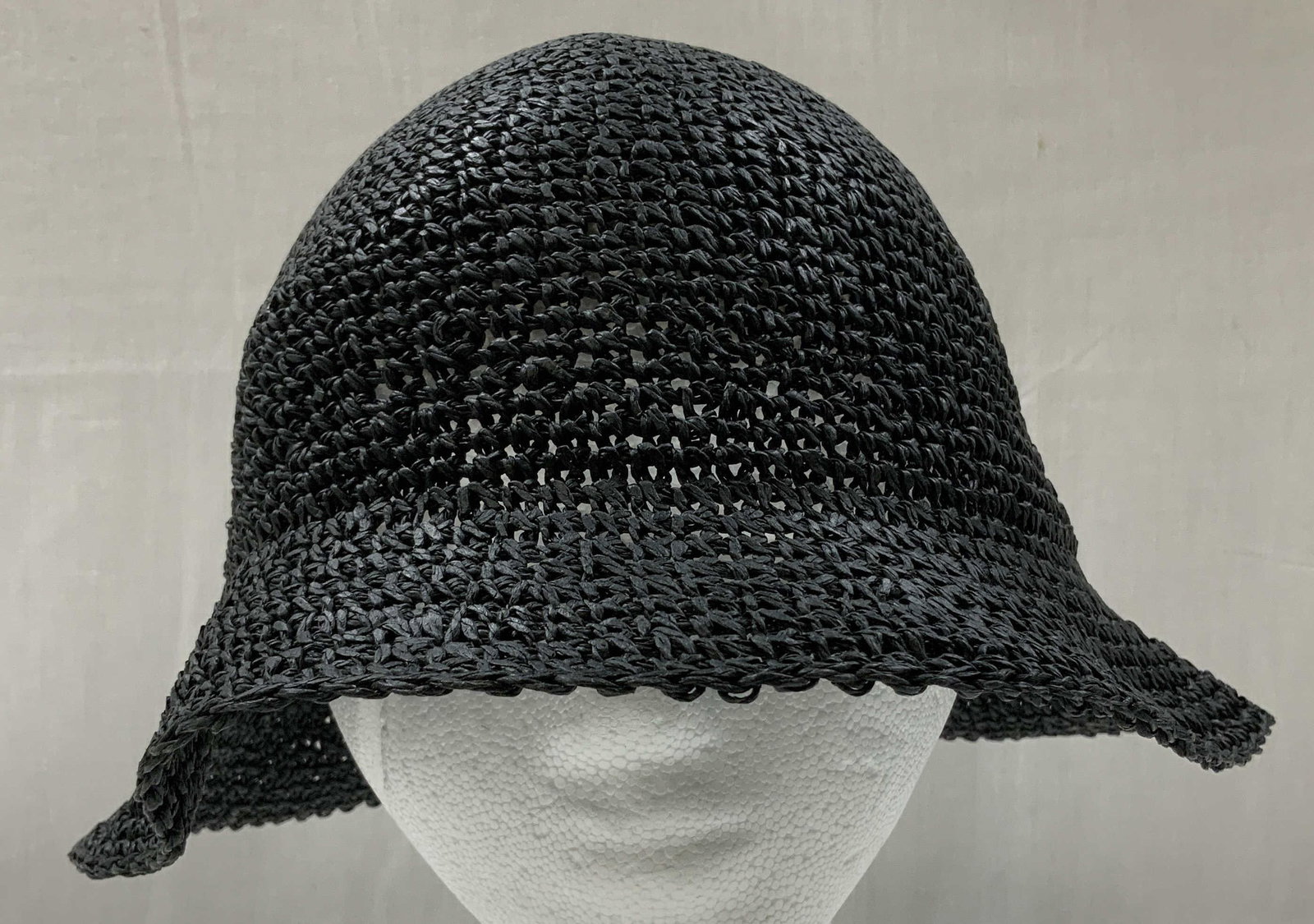 Black Straw Bucket Hat (1 of 6)