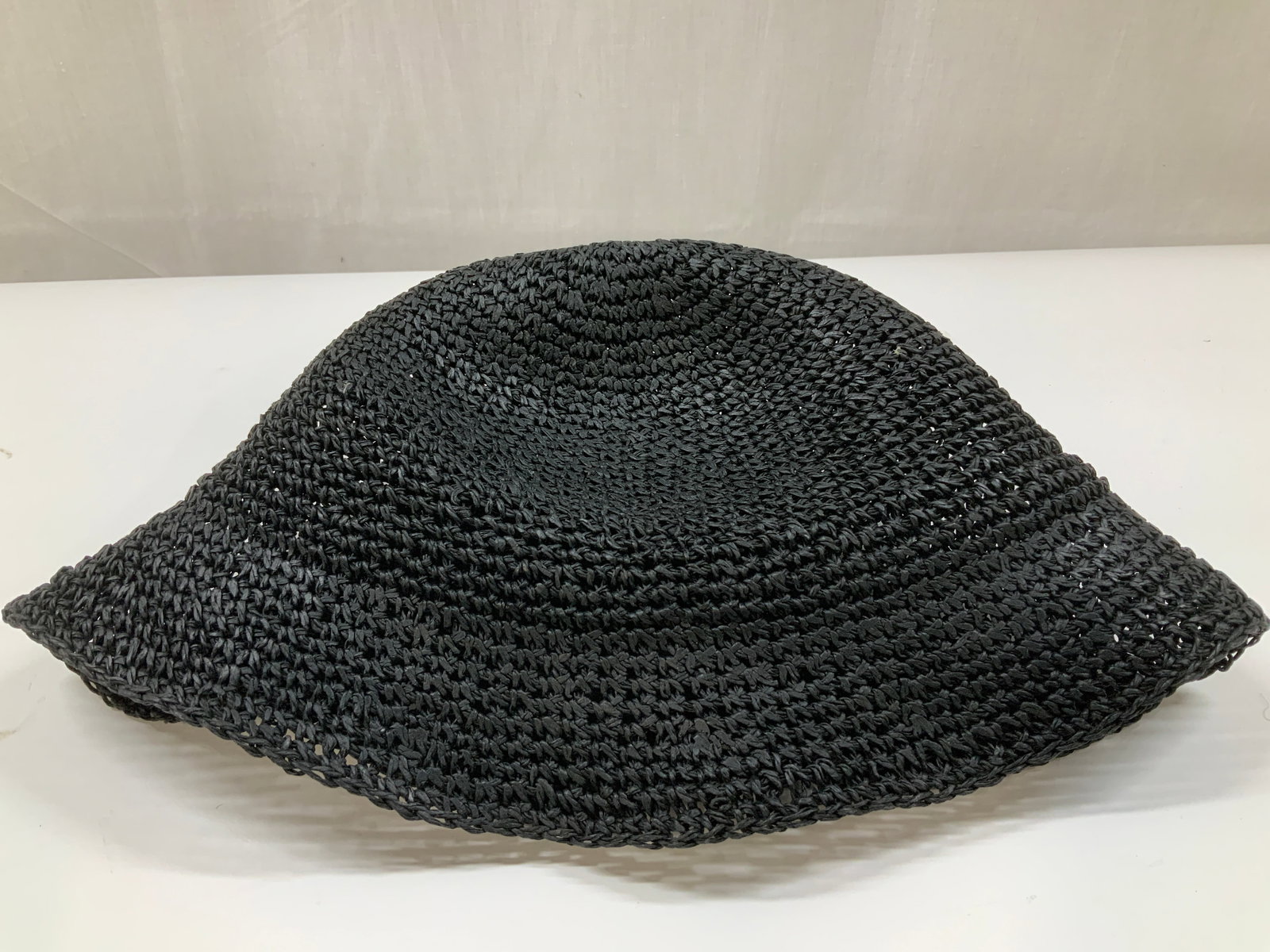 Black Straw Bucket Hat - 5