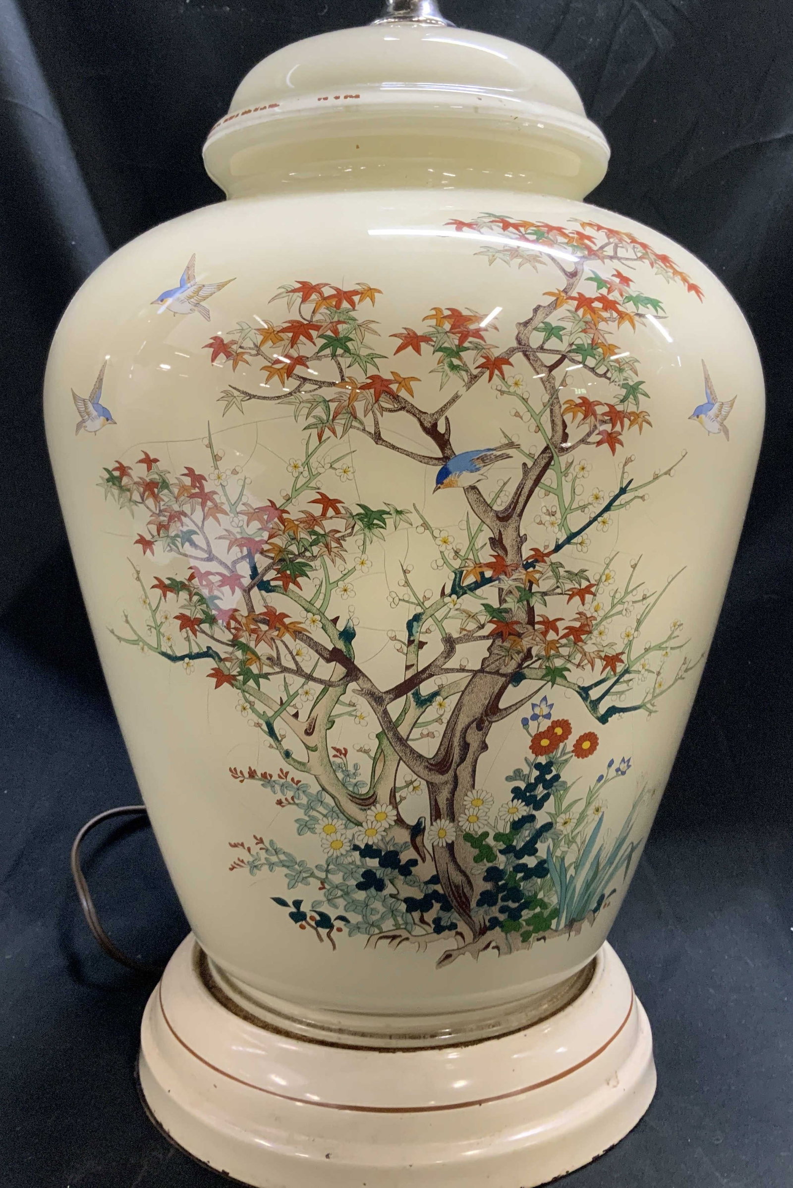 Vtg Asian Ginger Jar Table Lamp (1 of 6)