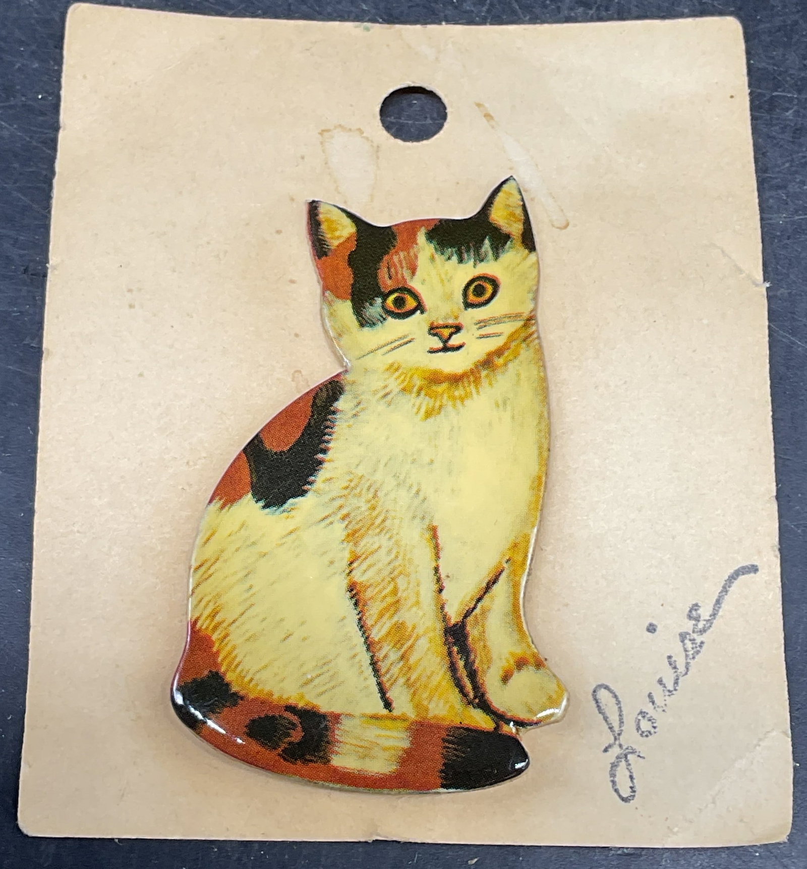 Vintage Louise Cat Print Brooch (1 of 6)