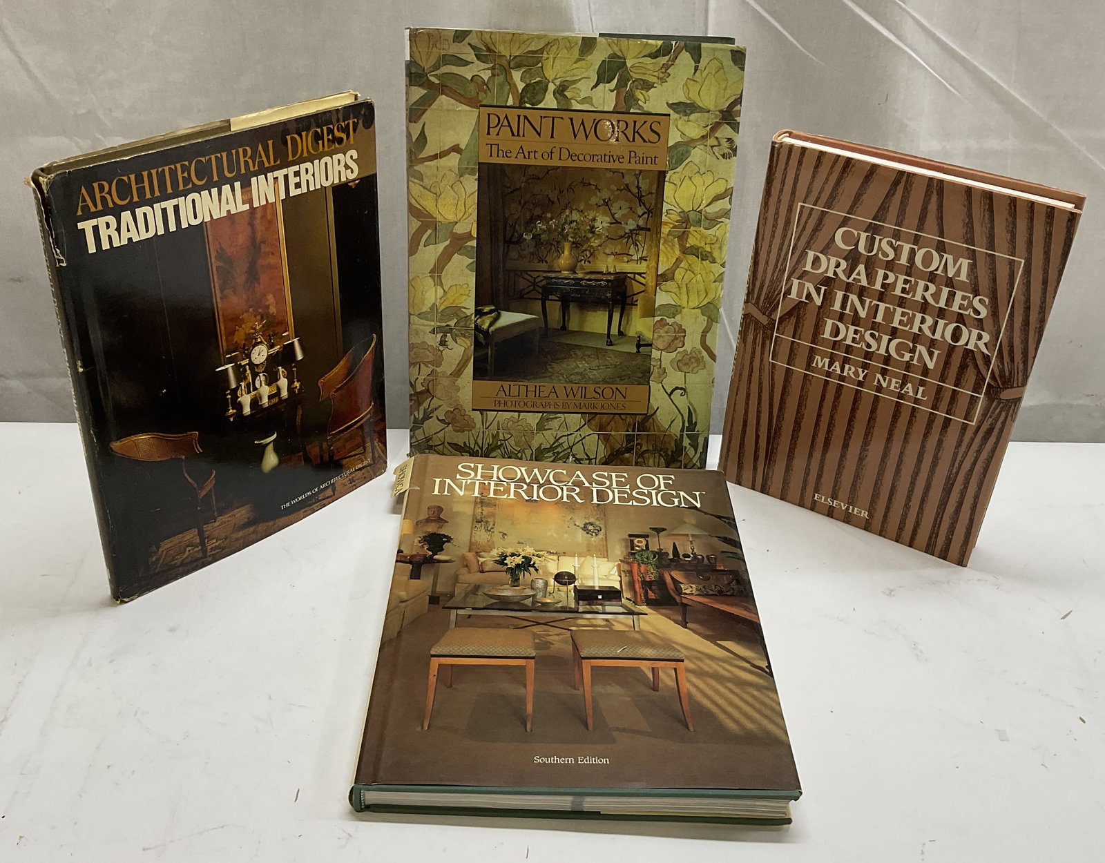 Lt 4 Illustrated Interior Design Books: 4 Illustrated Interior Design Books. Includes Custom Draperies in Interior Design by Mary Neal Published by Elsevier Science Publishing 1982, Paint Works The Art of Decorative Paint by Althea Wilson a