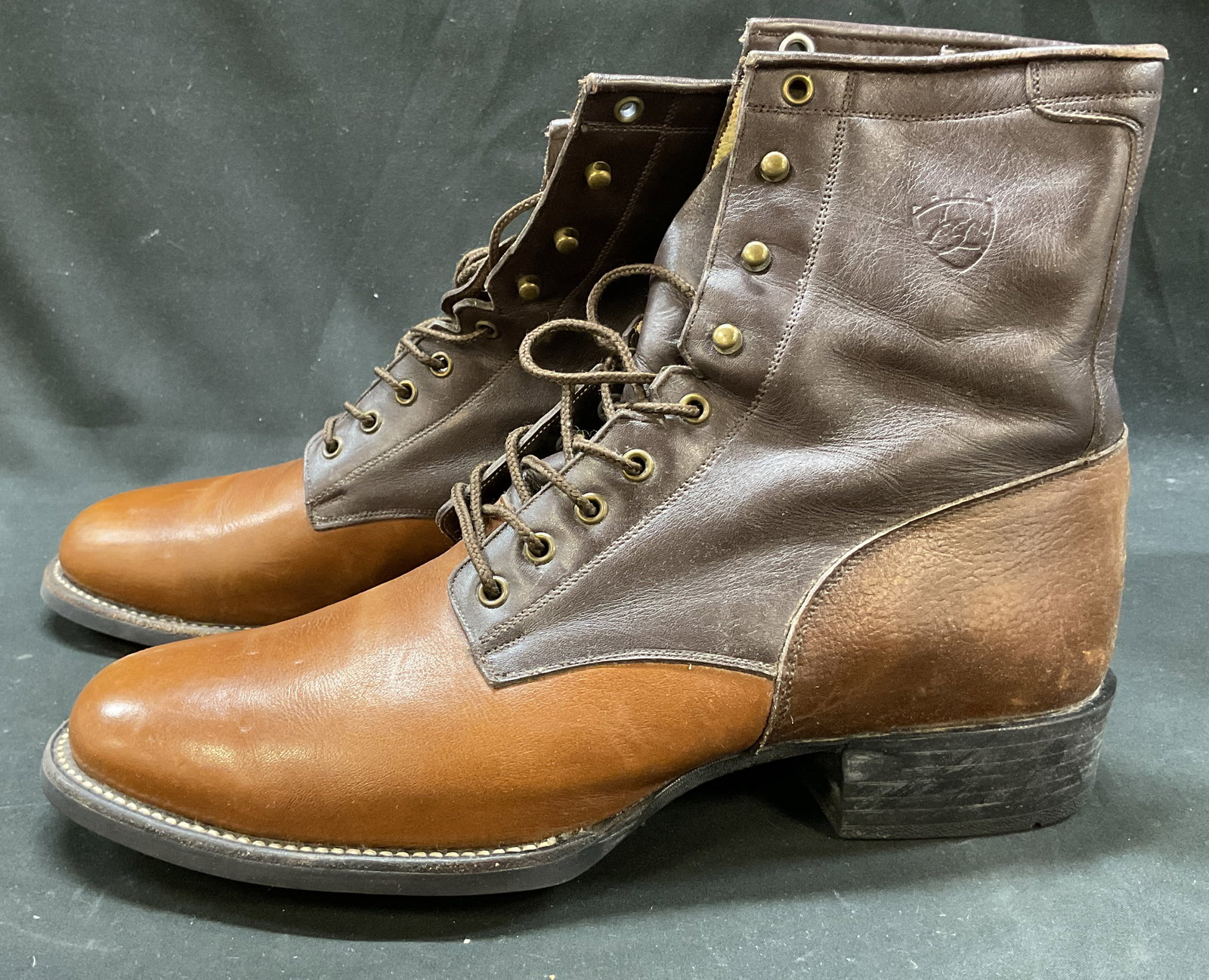 Ariat Brown Leather Lace Up Boots Mexico (1 of 10)