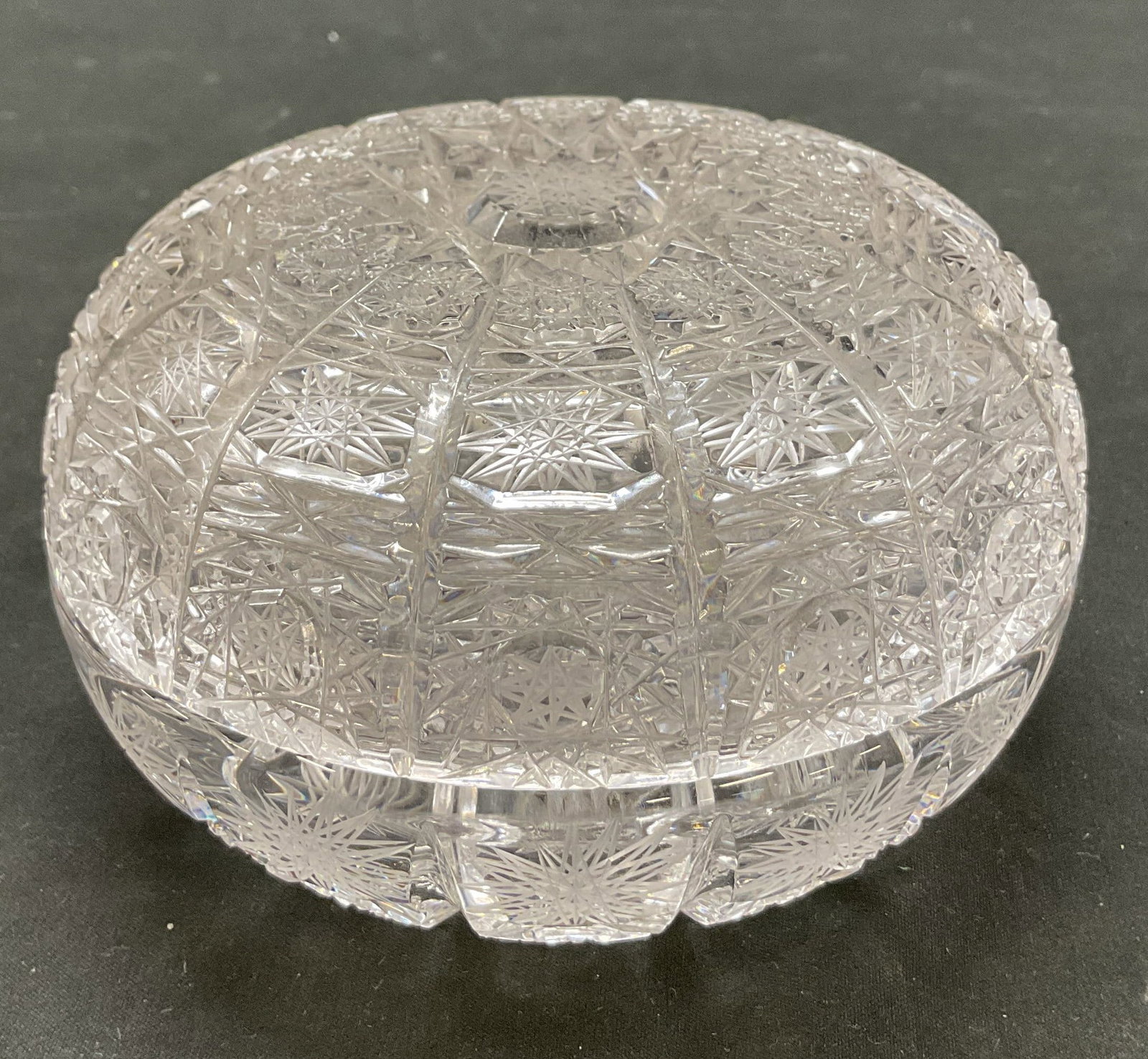 Vintage Bohemian Style Crystal Lidded Candy Dish (1 of 10)