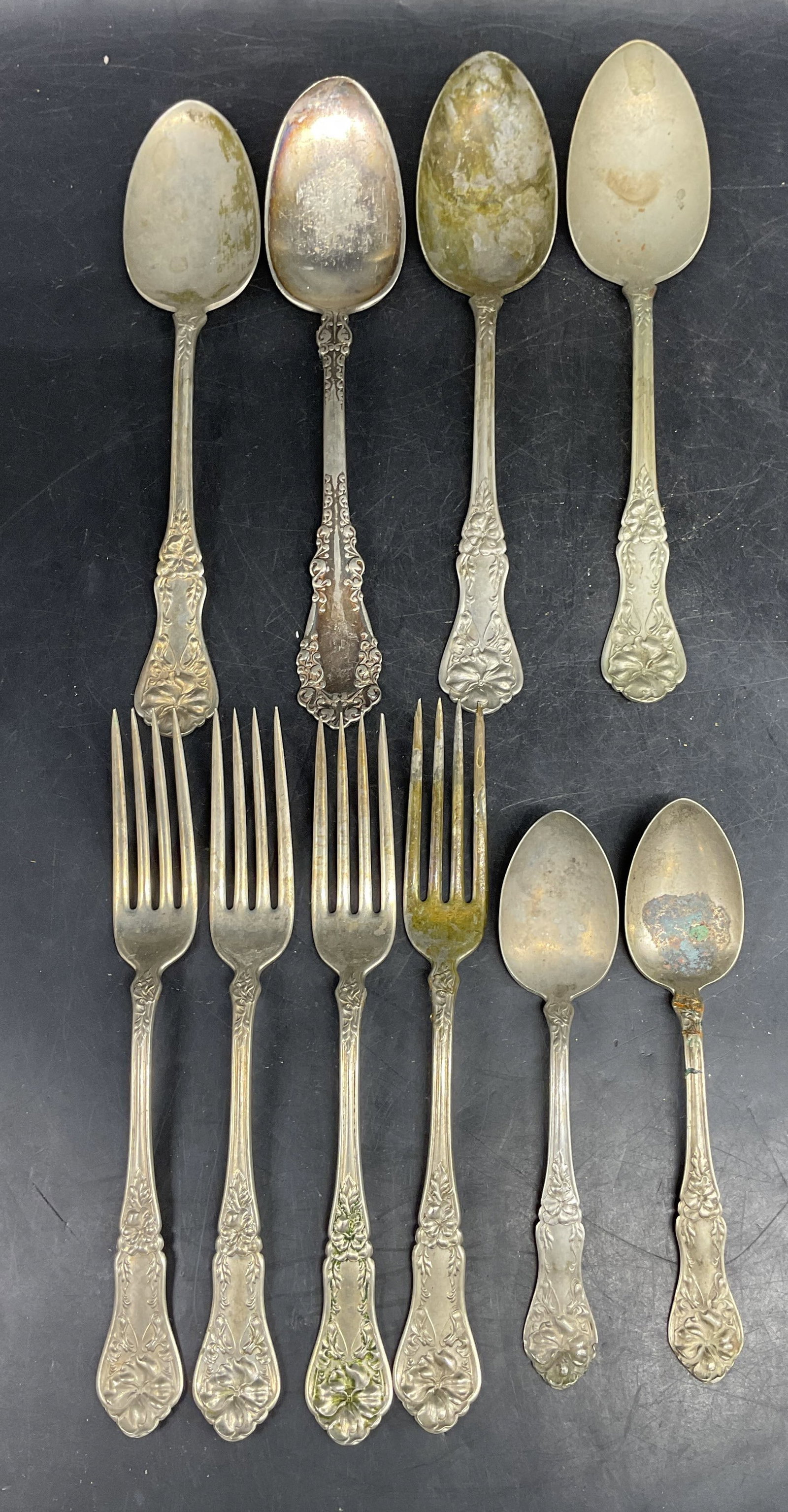 Lot 10 Simeon & Rogers Nickel Silver Flatware (1 of 7)
