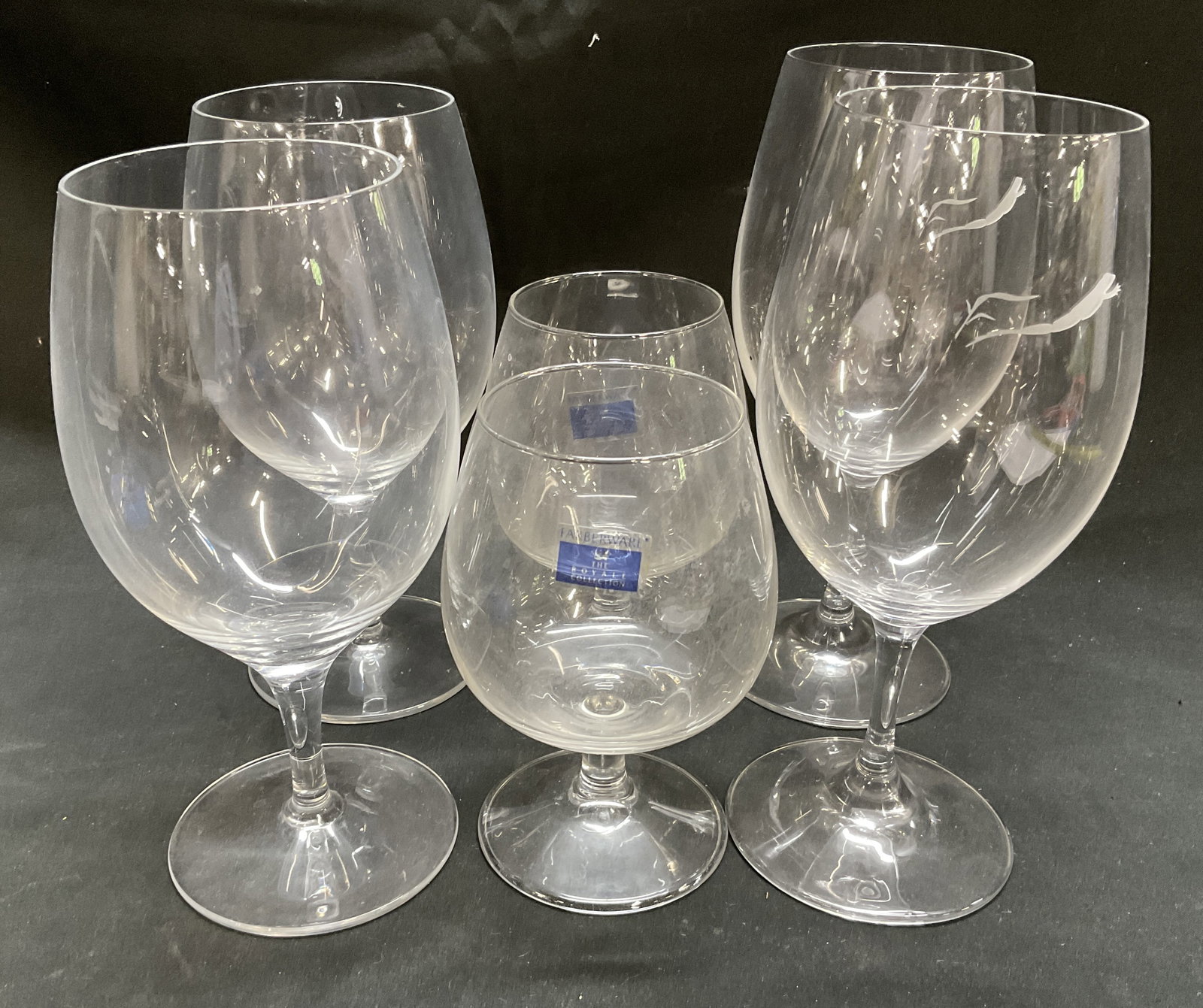 Lt 6 Crystal Glasses Farberware Royale Collection+ (1 of 8)