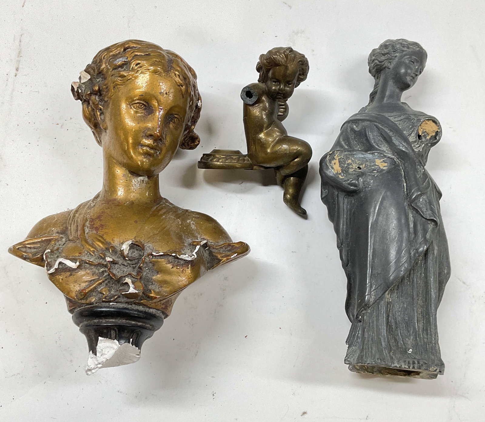 Lot 3 Gilt & Brass + Figural Sculpture Salvage (1 of 7)