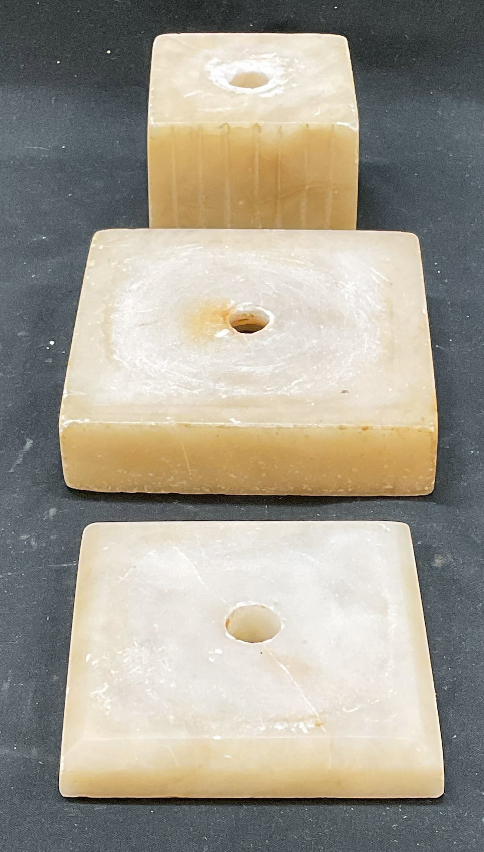 Lot 3 Natural Carved Stone Pedestal Bases (1 of 6)
