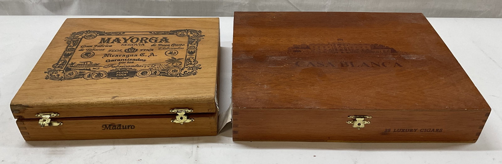 Lot 2 Casa Blanca & Mayorga Wood Cigar Boxes (1 of 7)