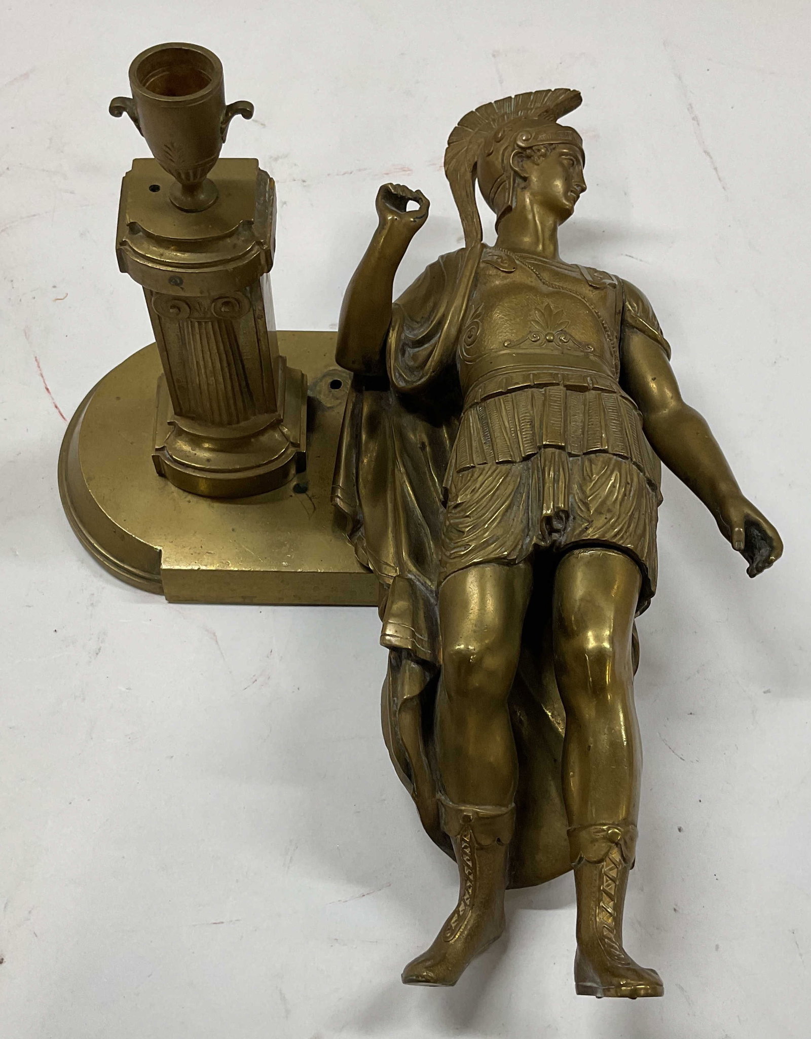 Vintage Brass Spartan Warrior Sculpture (1 of 6)