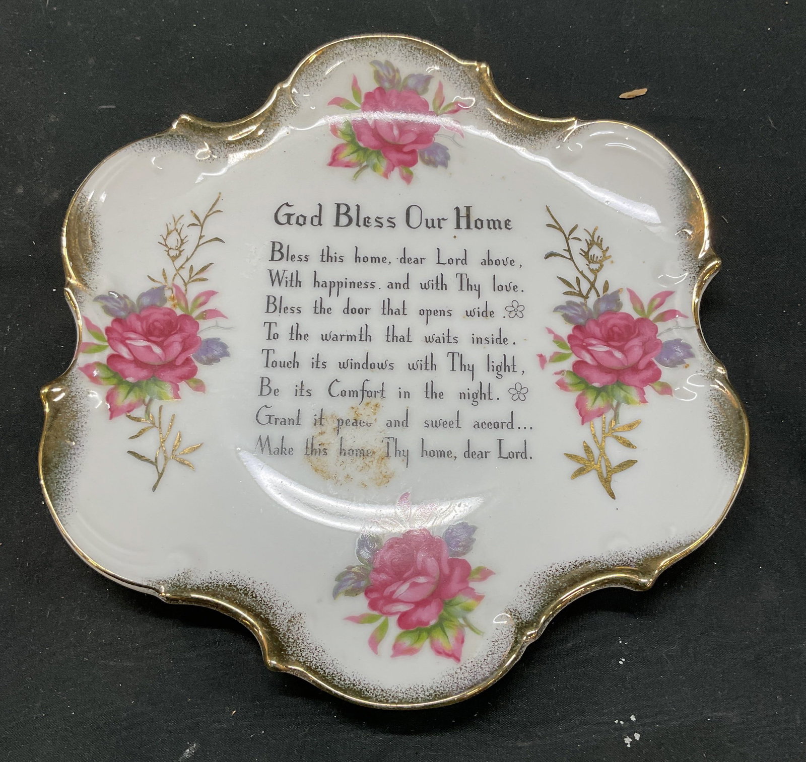 LEFTON China God Bless Our Home Plate (1 of 6)