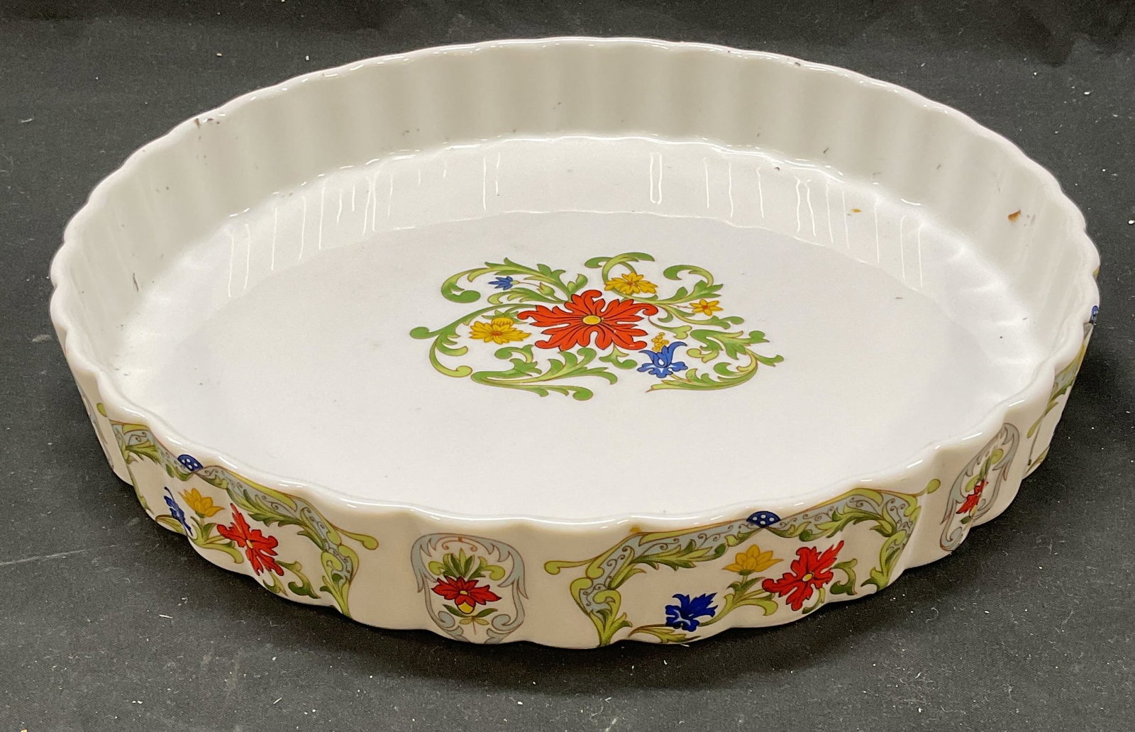 Creations Florence Limoges Porcelain Quiche Dish (1 of 6)