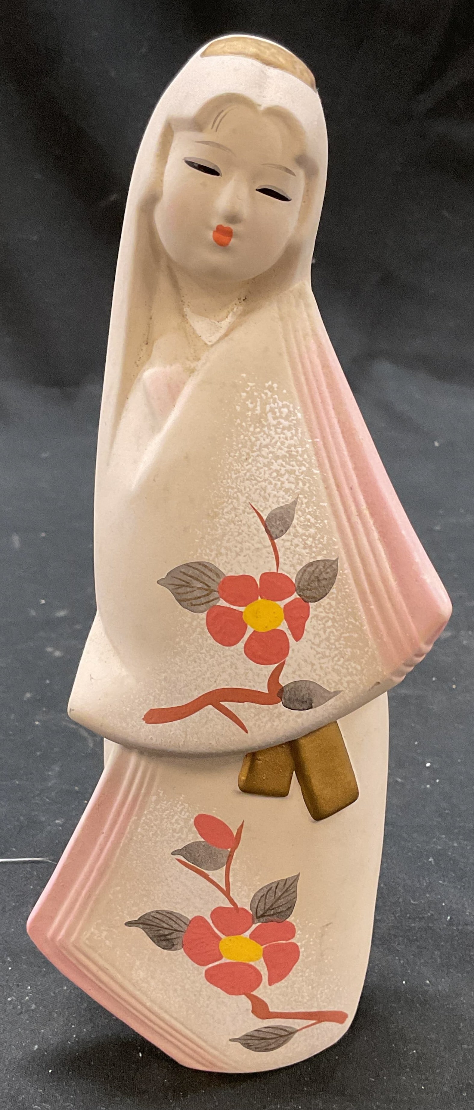 Hand Painted Asian Woman Porcelain Figurine (1 of 6)